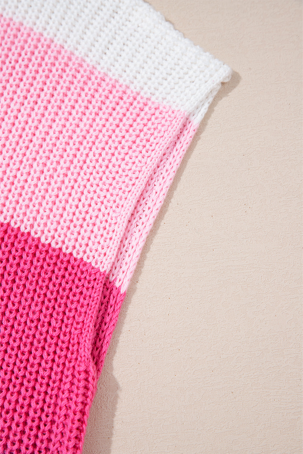 Stripe Colorblock V-Neck Sweater T-Shirt