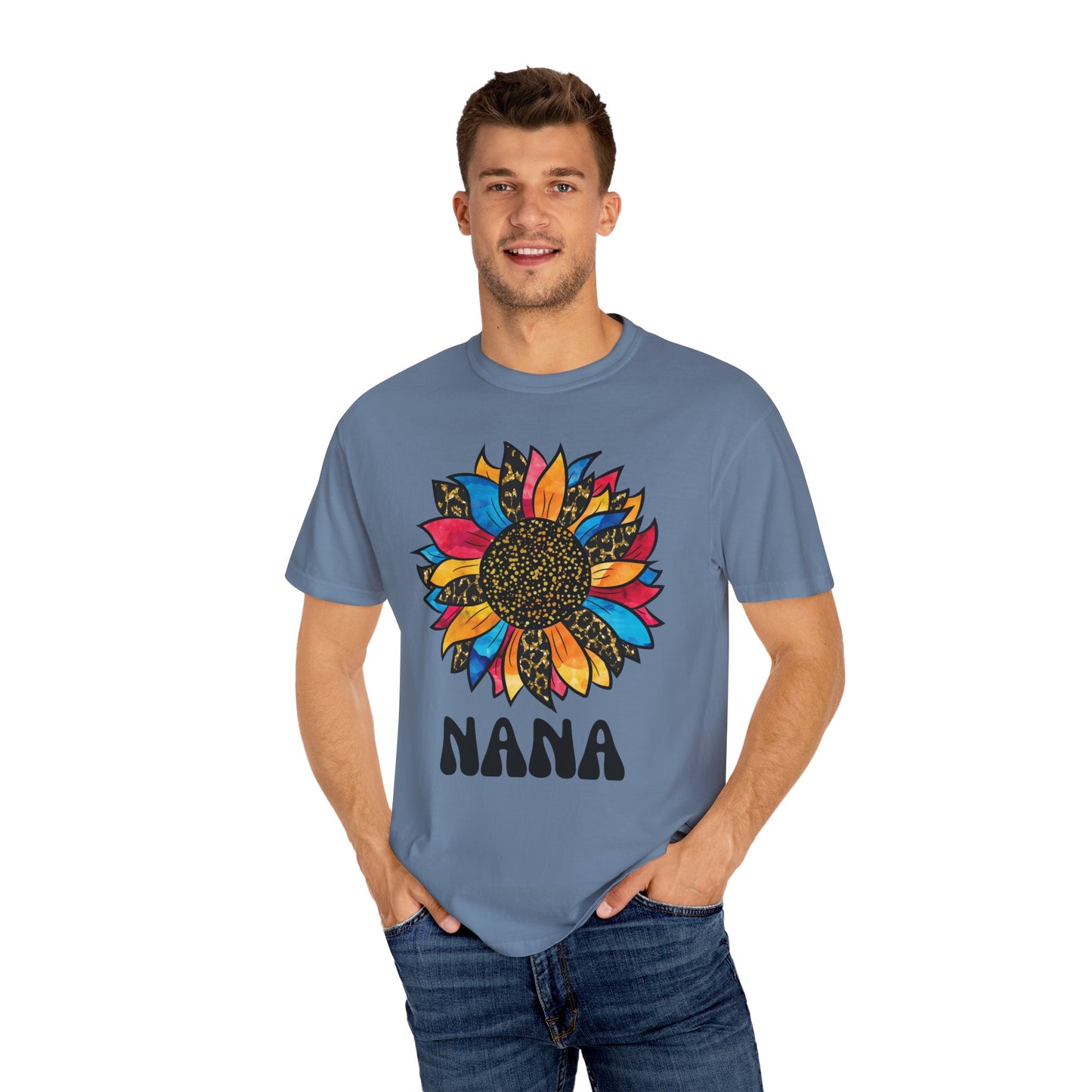 Flower Power Nana T-Shirt, Gift for Grandmother, Birthday Tee, Family Reunion Shirt, Floral Design T-Shirt