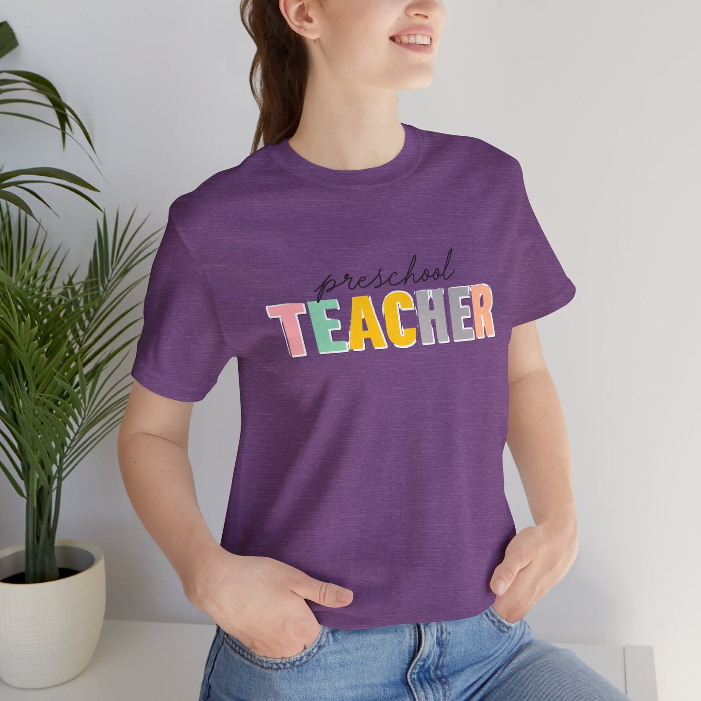 Preschool Teacher Tee, Cute Teacher Shirt, Gift for Educators, Teacher Appreciation, Back to School, Unisex T-Shirt