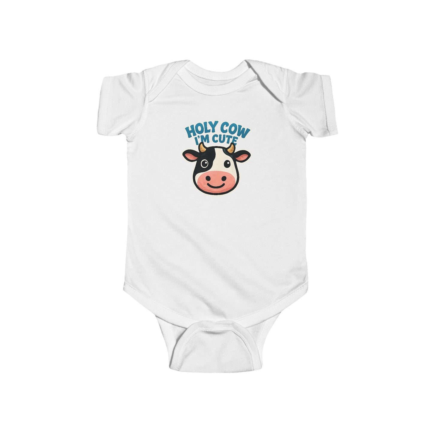 Cute Cow Baby Bodysuit, Holy Cow I'm Cute Infant Outfit, Baby Shower Gift, Animal Lover Apparel, Adorable Baby Clothes