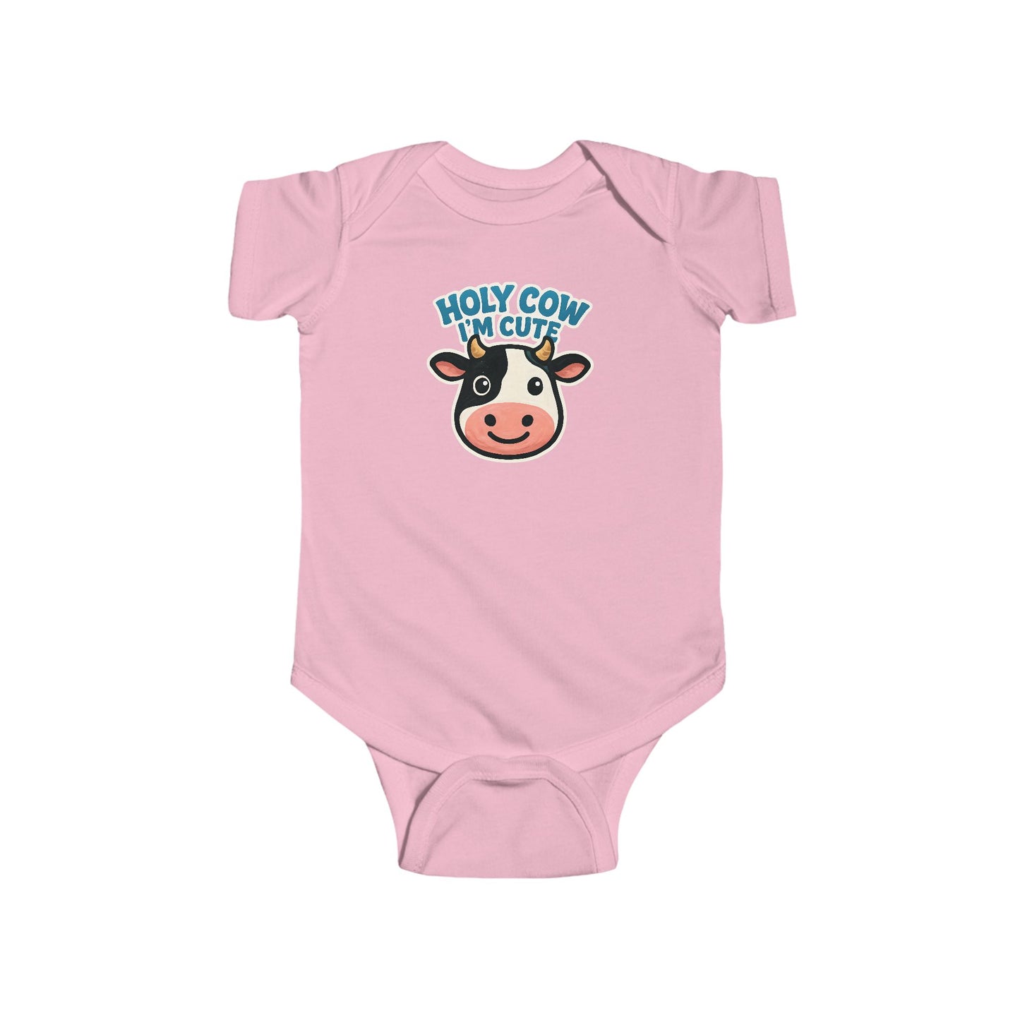 Cute Cow Baby Bodysuit, Holy Cow I'm Cute Infant Outfit, Baby Shower Gift, Animal Lover Apparel, Adorable Baby Clothes