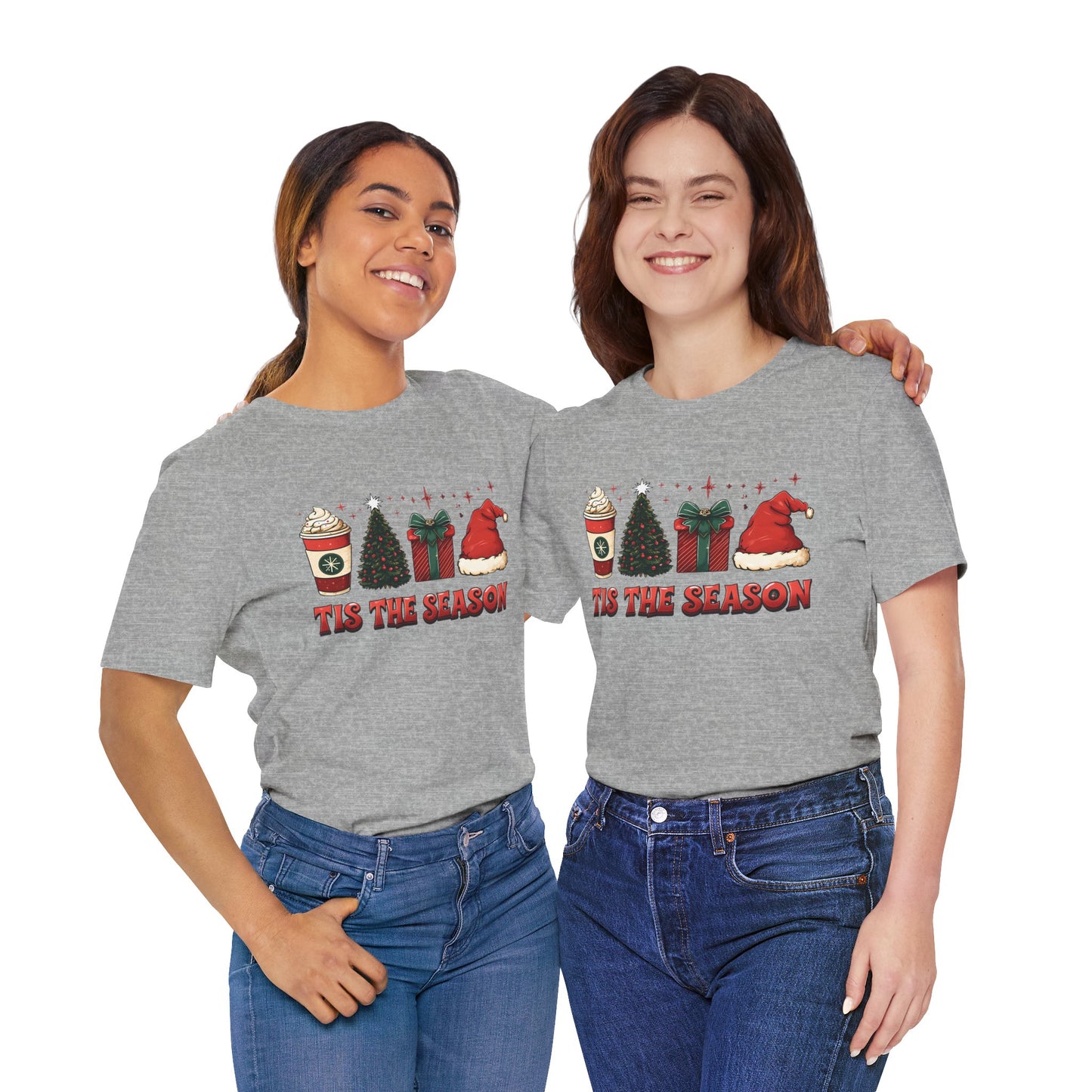 Holiday Cheer Short Sleeve Tee | 'Tis the Season Shirt | Festive Casual Wear | Christmas Gift | Unisex Tee | Seasonal Apparel
