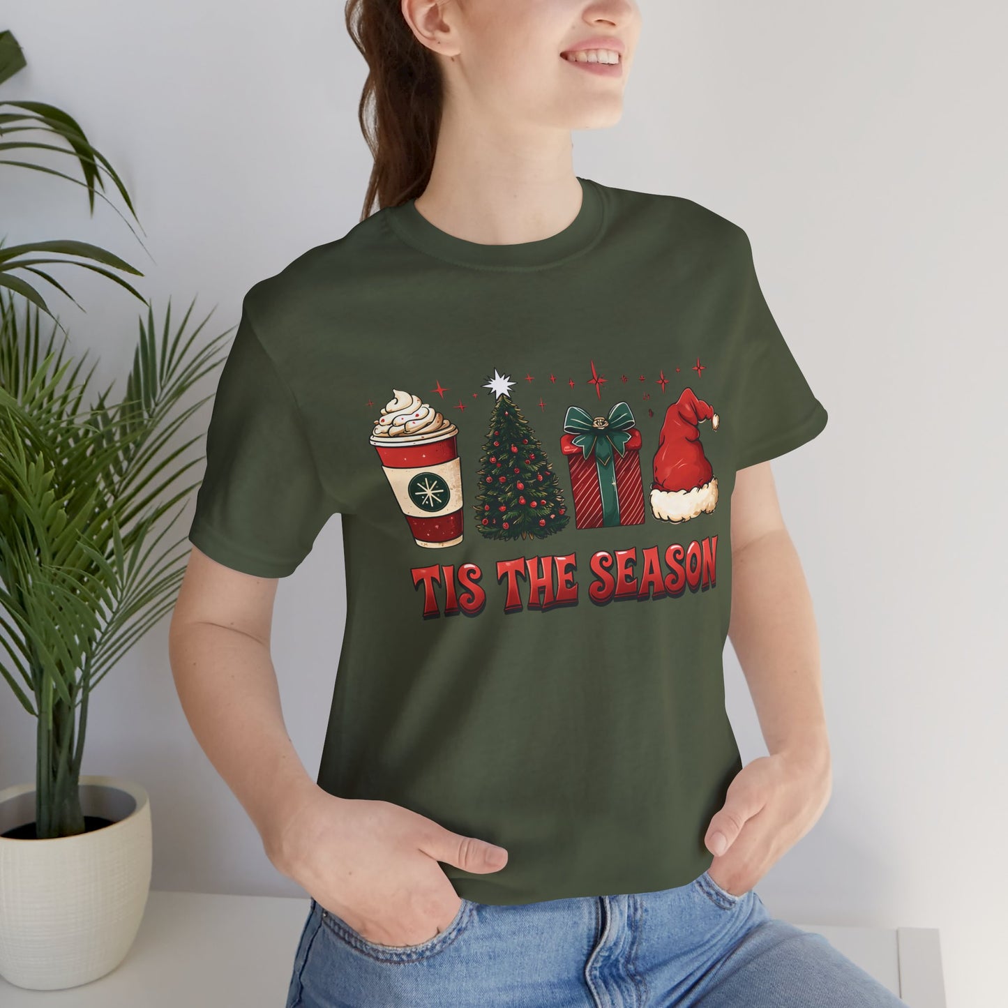 Holiday Cheer Short Sleeve Tee | 'Tis the Season Shirt | Festive Casual Wear | Christmas Gift | Unisex Tee | Seasonal Apparel