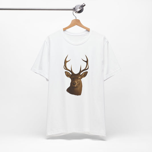 Rustic Deer Graphic Tee, Nature Lover Shirt, Outdoorsy Gift, Casual Wear, Wildlife Enthusiast Tee