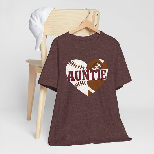 Sporty Auntie Baseball and Football Unisex Tee