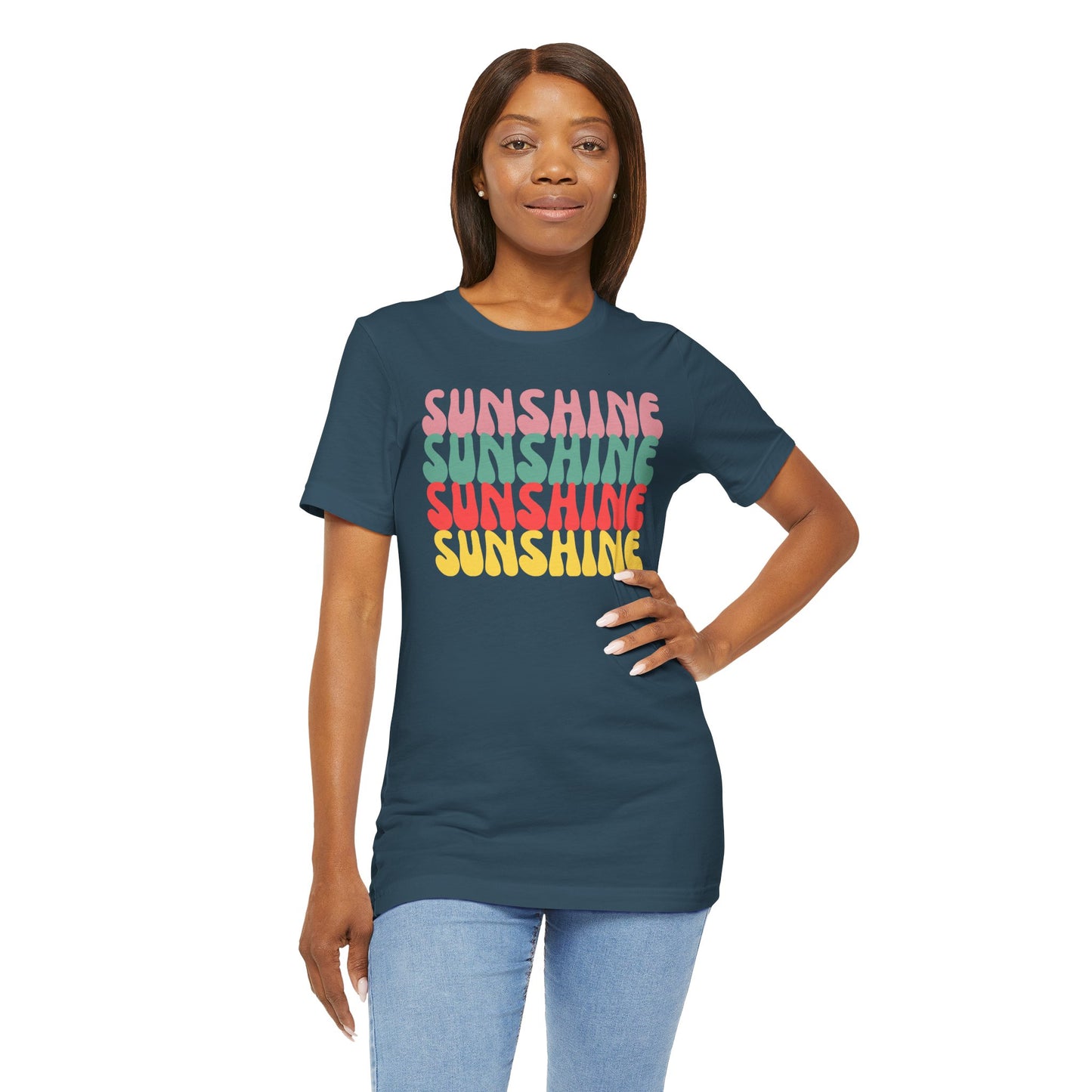 Sunny Vibe Unisex Tee, Summer T-Shirt, Beachwear, Gift for Her, Casual Wear, Fun Graphic Tee