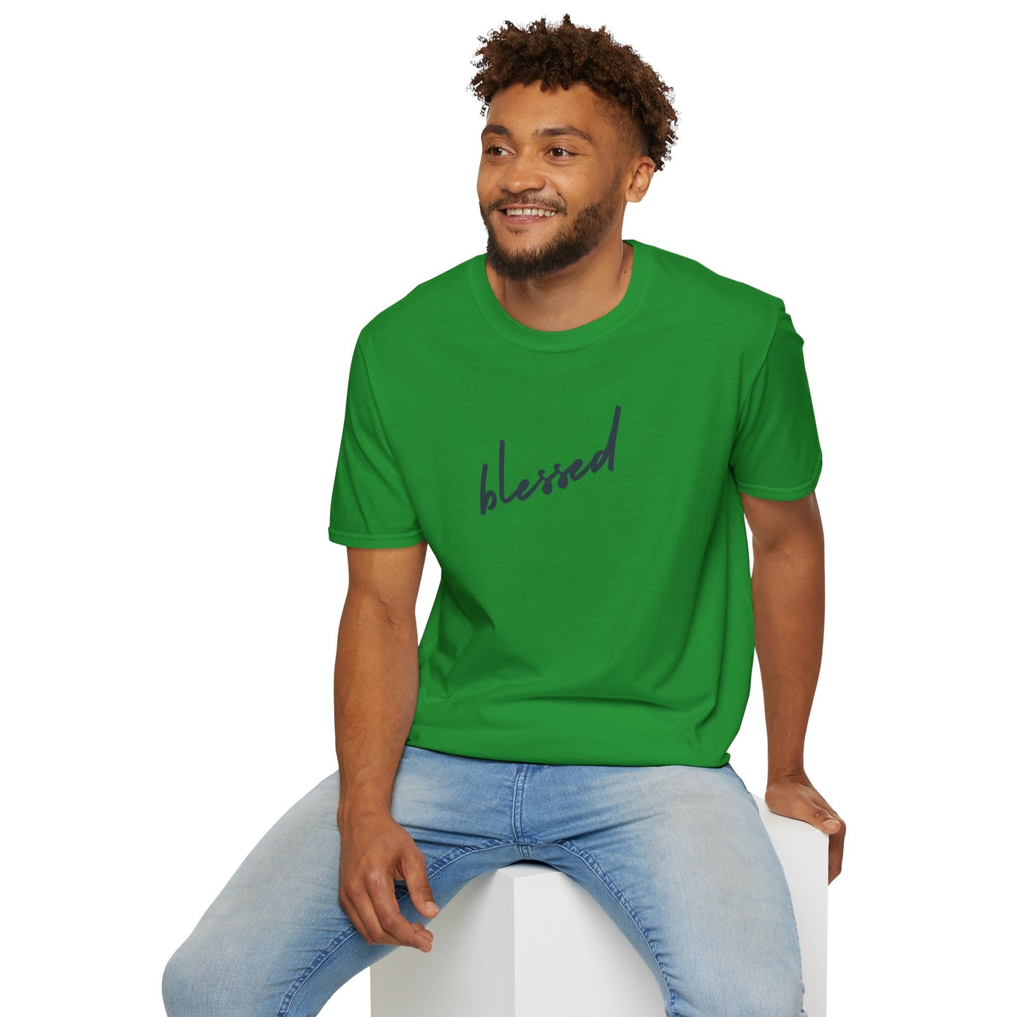 Blessed Unisex Softstyle T-Shirt, Inspirational Tee, Faith-Based Apparel, Positive Vibes Shirt, Gift for Friends, Everyday Wear