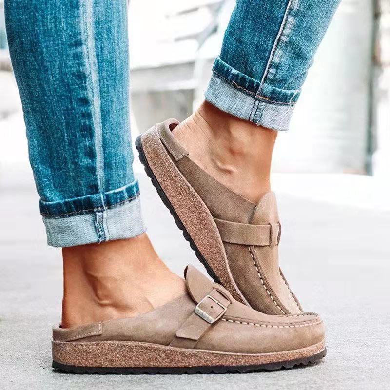 Women's Retro Slip-On Mules Casual Comfort Flats