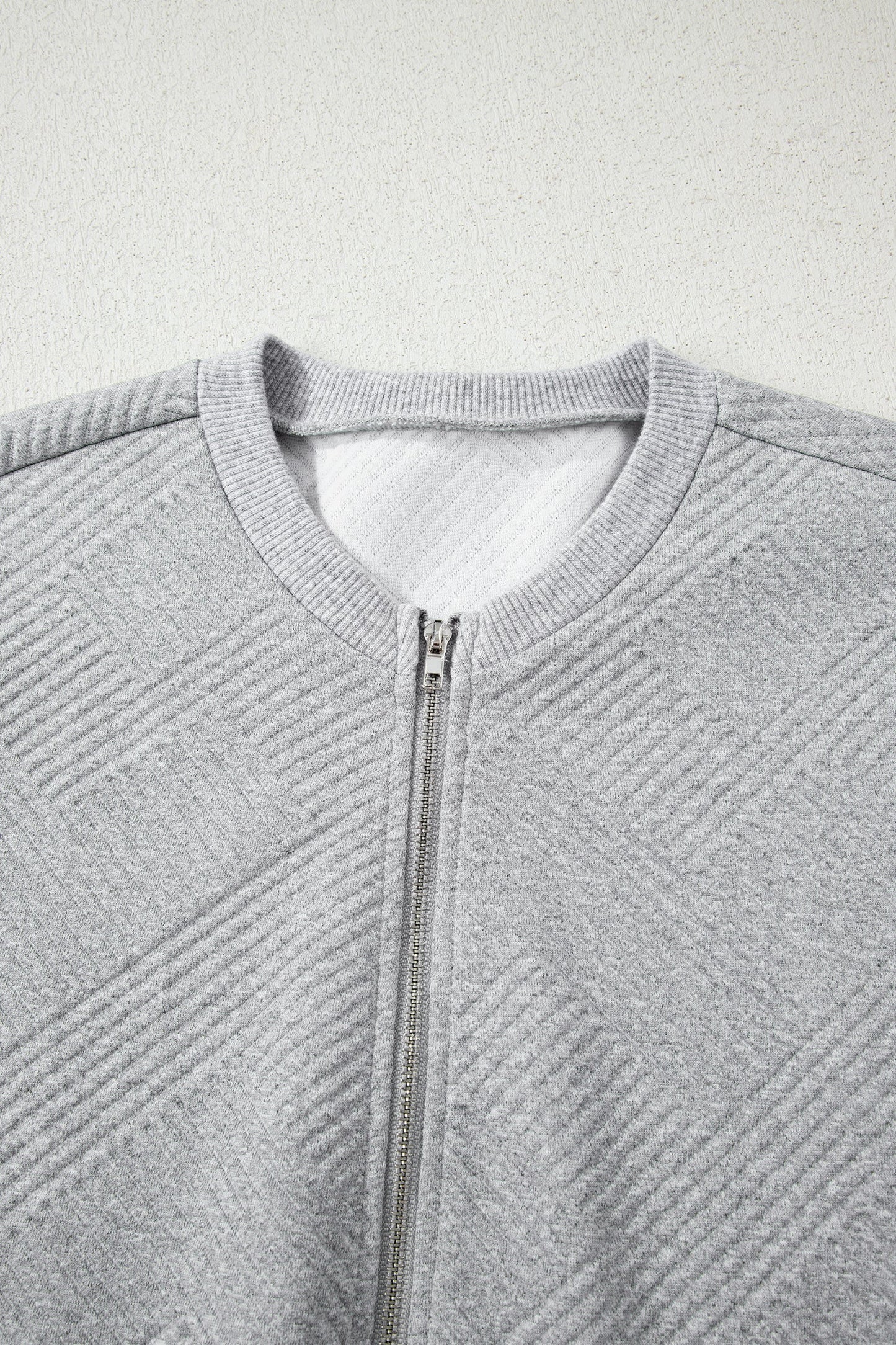Textured Half-Zip Long Sleeve Sweatshirt