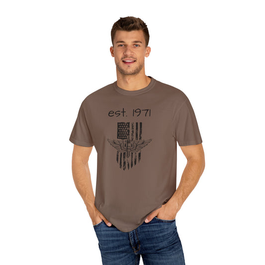 Vintage-Inspired Unisex T-Shirt with Established 1971 Design, Casual Wear, Gift for Father's Day, Graphic Tee, Casual Fashion, [...]