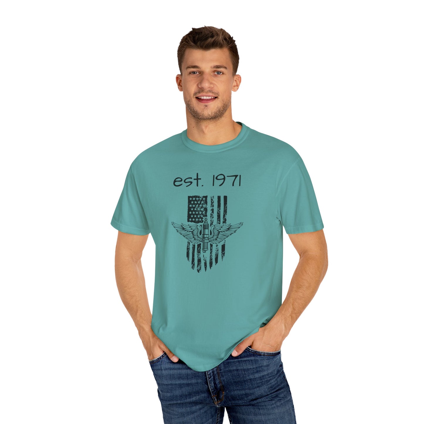 Vintage-Inspired Unisex T-Shirt with Established 1971 Design, Casual Wear, Gift for Father's Day, Graphic Tee, Casual Fashion, [...]