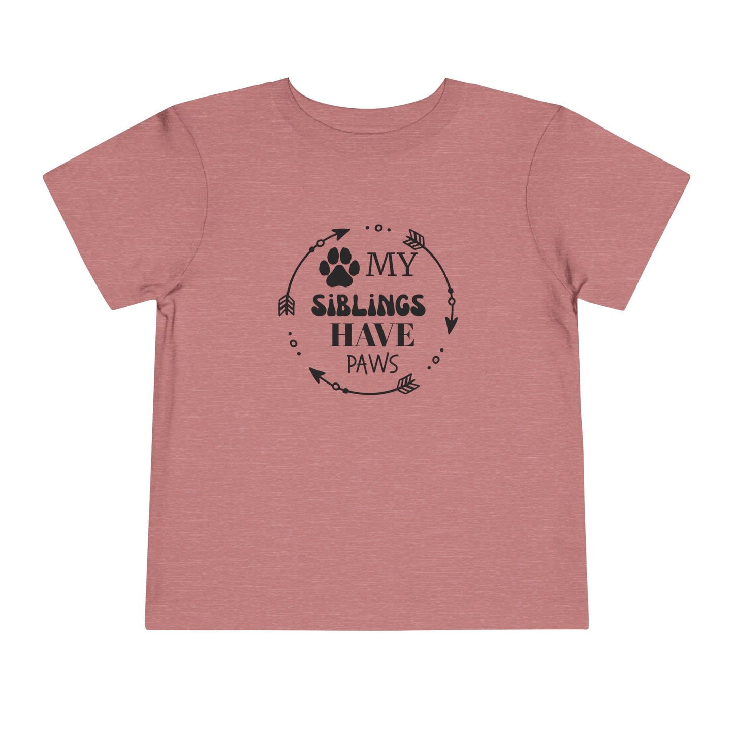 Adorable Toddler Short Sleeve Tee - "My Siblings Have Paws" Pet Lover Gift, Dog/Cat Family Shirt, Cute Kids Apparel for Pet Lovers, [...]