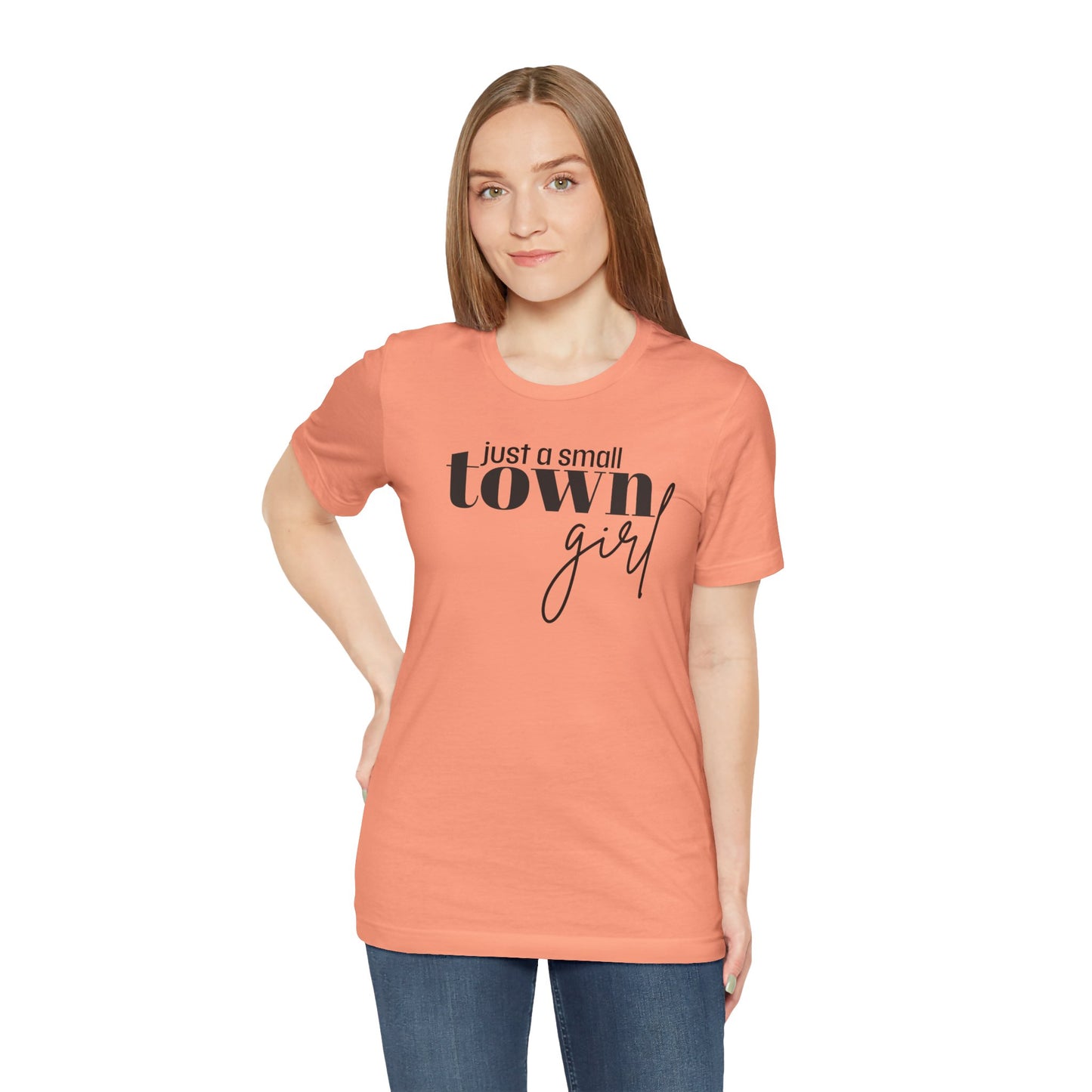 Just a Small Town Girl Tee, Cozy Cotton Shirt Gift, Casual Summer Apparel, Perfect for Birthdays, Country Music Lover Top