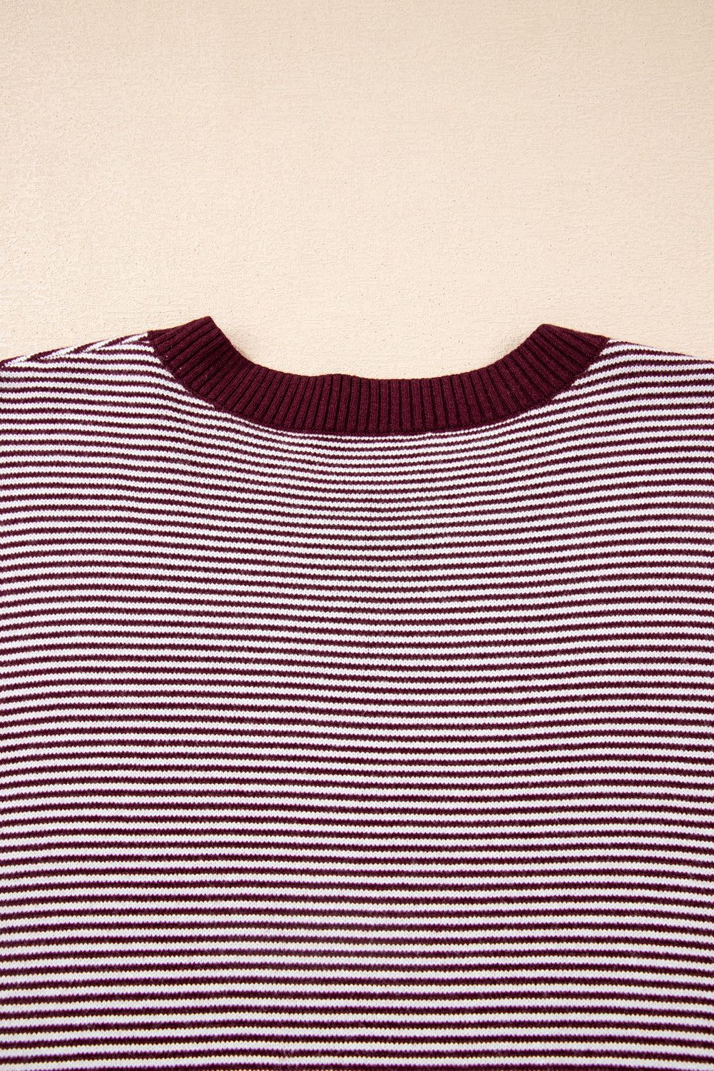 Stripe Colorblock Patchwork Dolman Sleeve Sweater