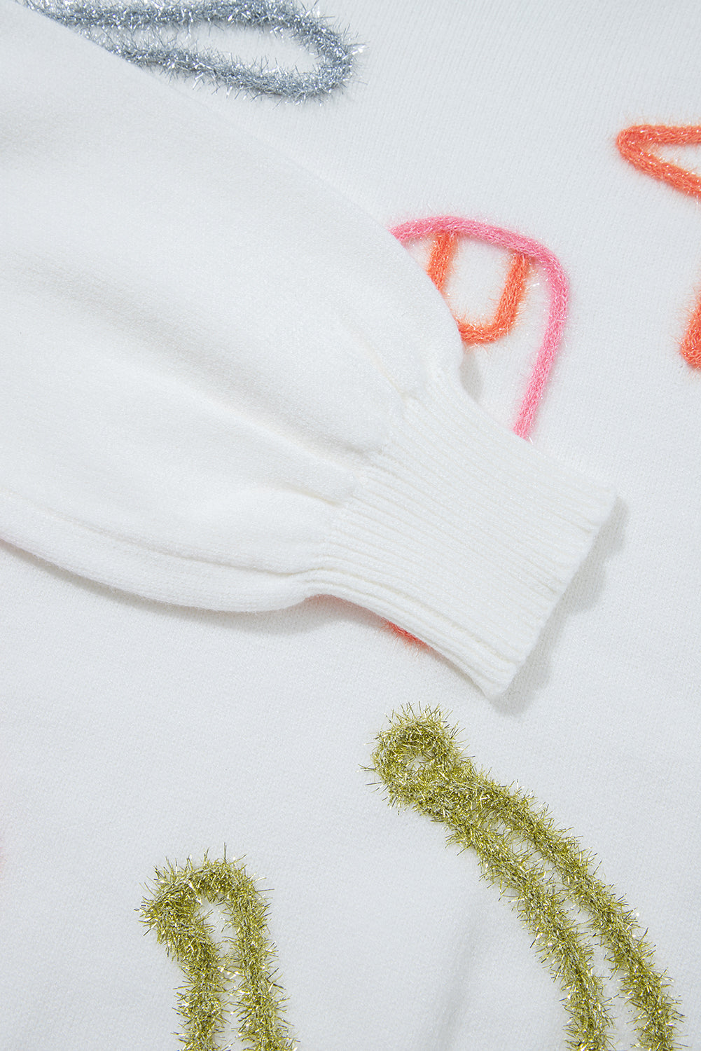 Western Tinsel Boots Crew Neck Sweater