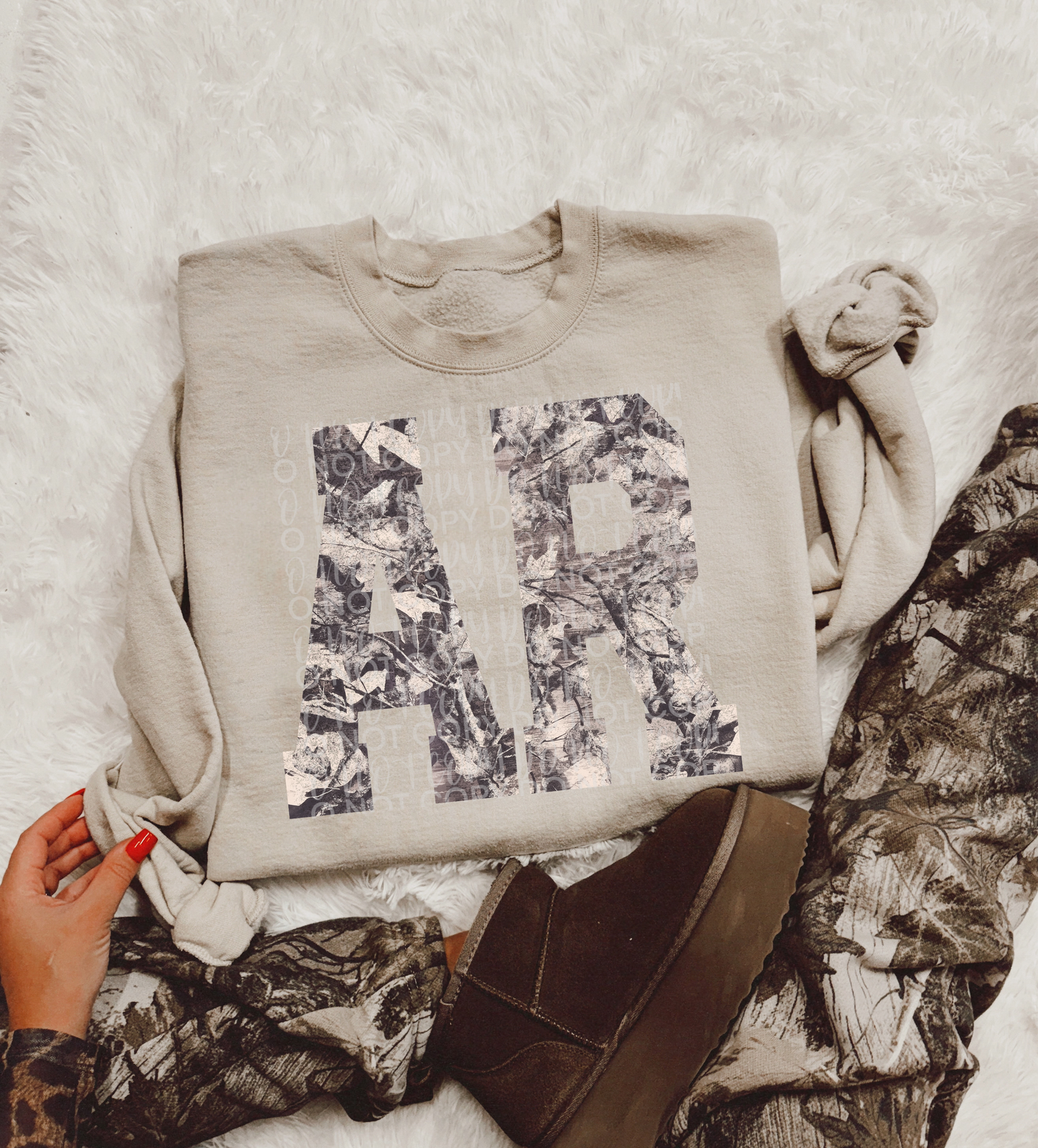Trendy camo AR tee or sweatshirt