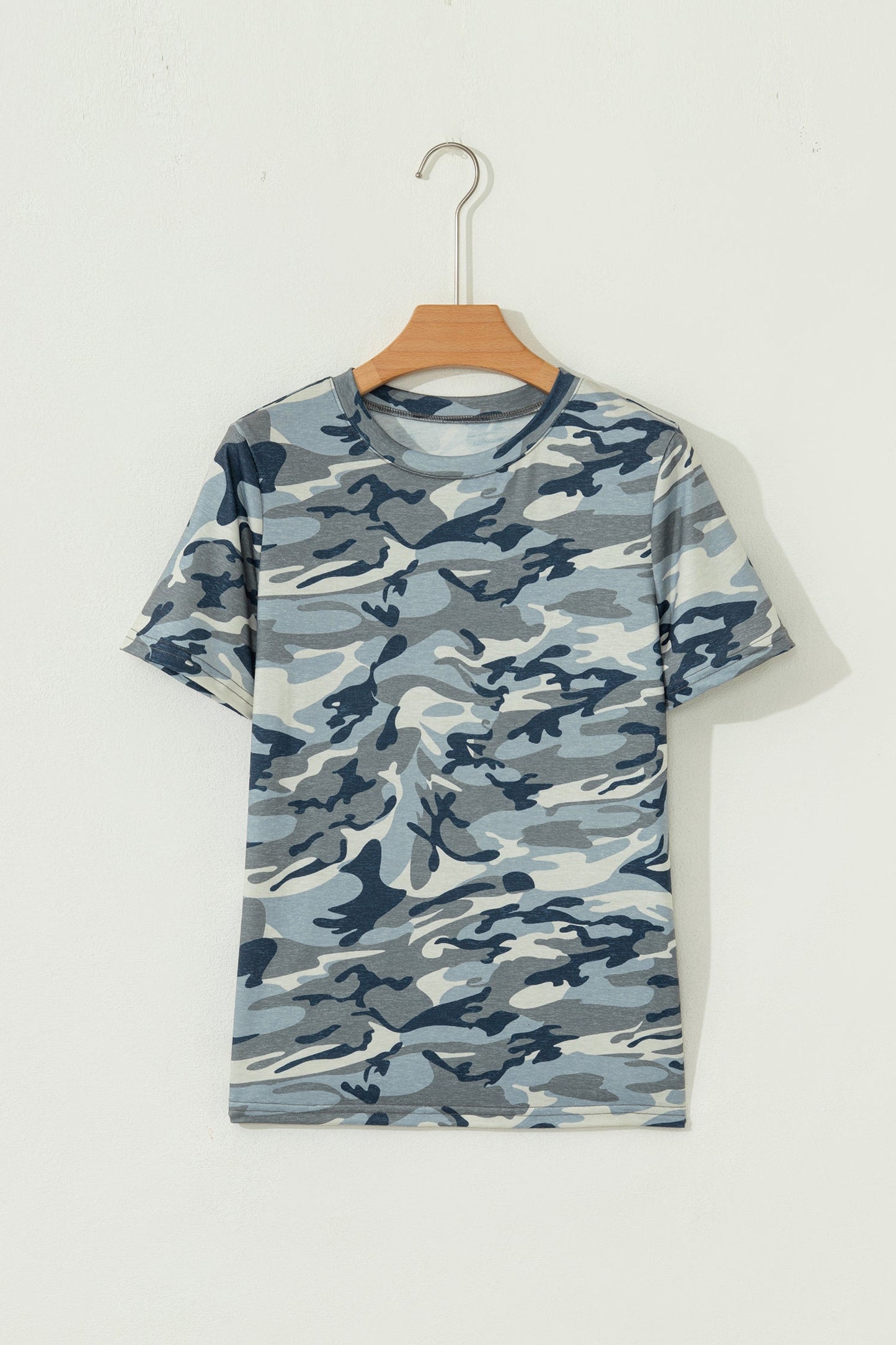 Camo Short Sleeve Crew Neck T-Shirt