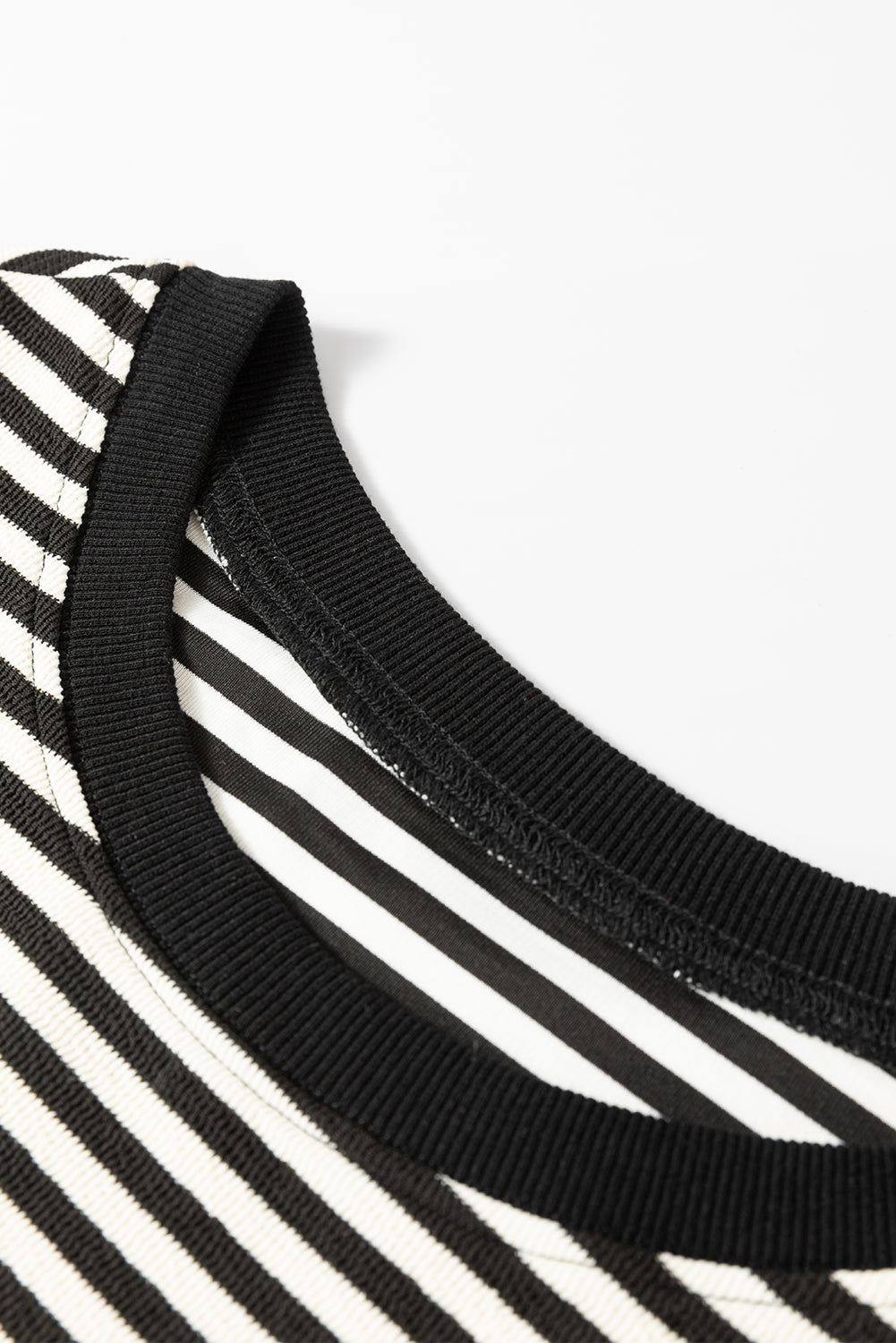 Stripe Drop Shoulder Long Sleeve Top