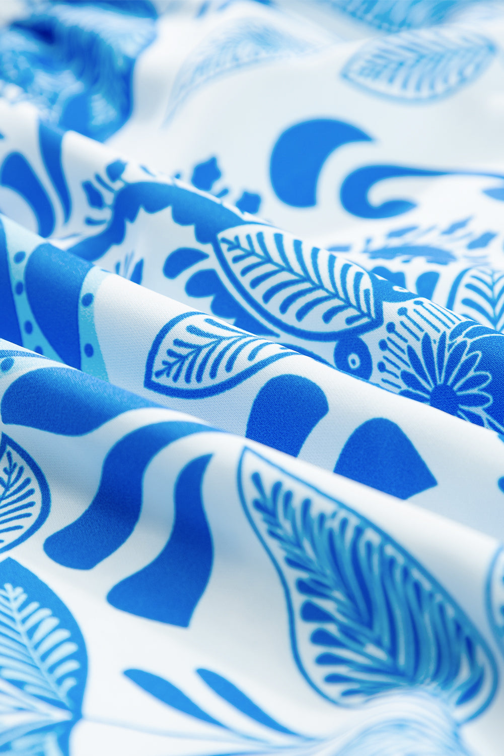 Floral Half-Button Front Collared Ruffle Mini Dress