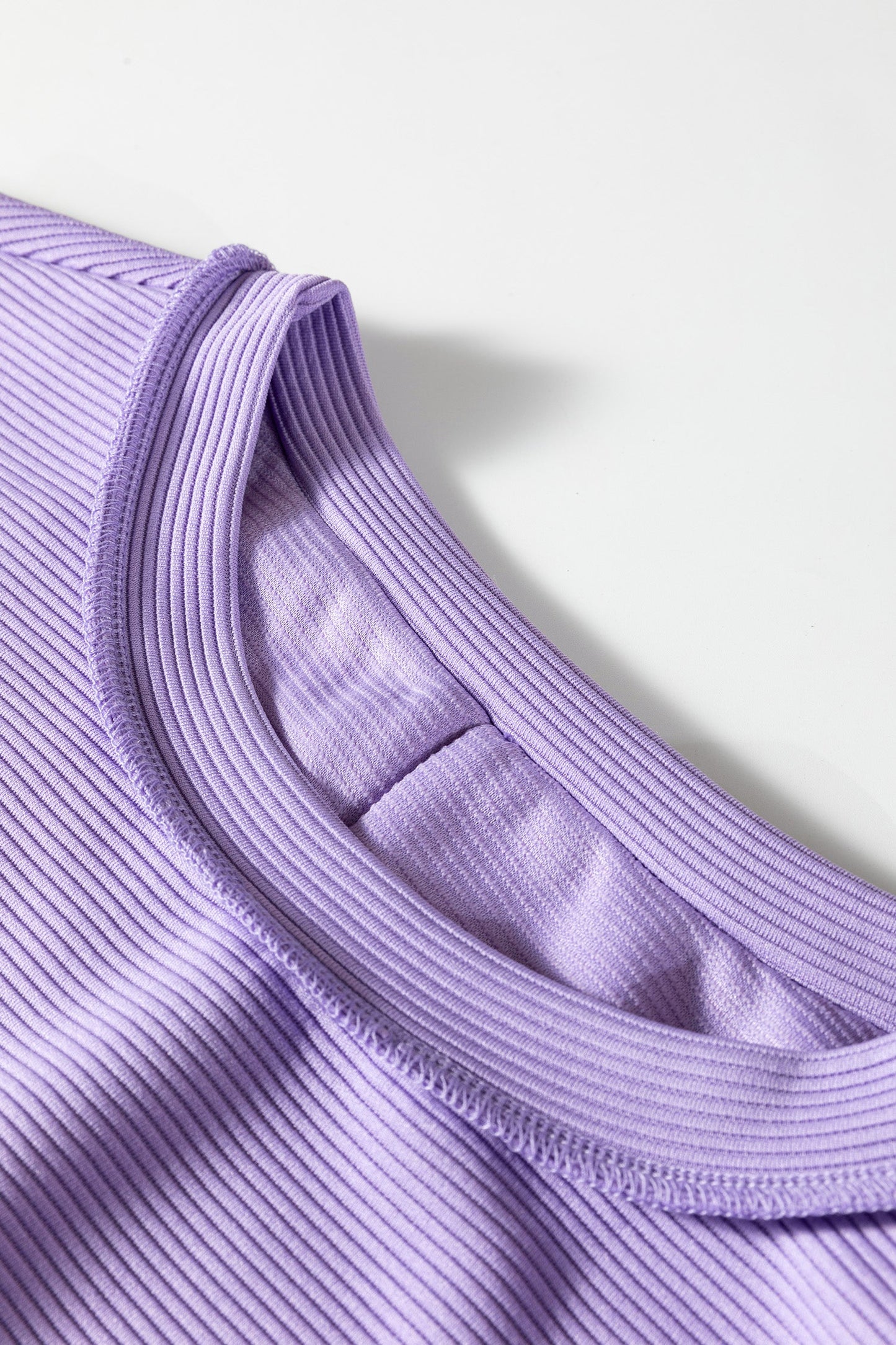 Ribbed Exposed Seam Drop Shoulder Pullover