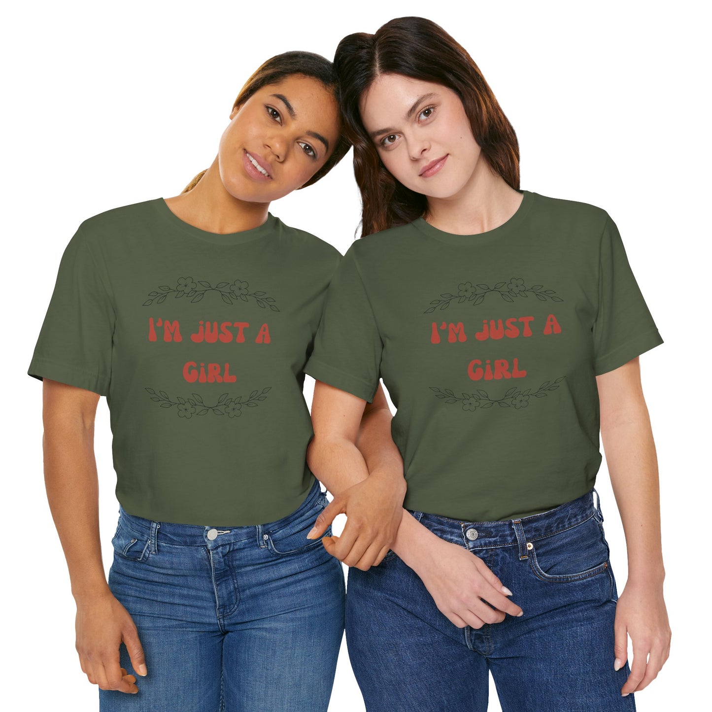 I'm Just a Girl Short Sleeve Tee | Casual Women's T-Shirt, Gift for Her, Birthday Shirt, Everyday Wear, Cute Graphic Tee