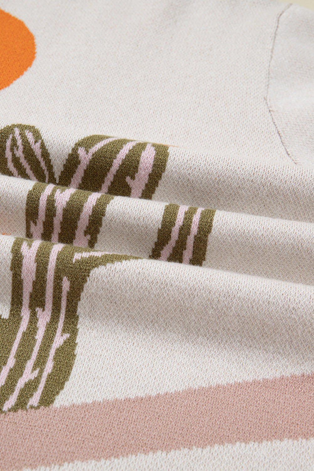 Plus Size Western Cactus Button-front Cardigan Sweater