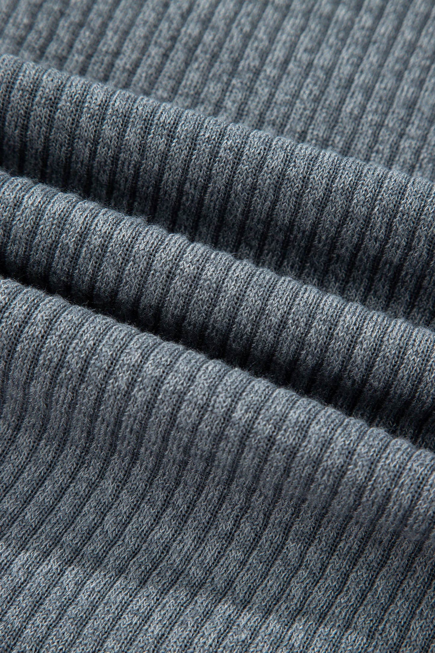 Ribbed Knit Flap Pocket Button-Up Shacket