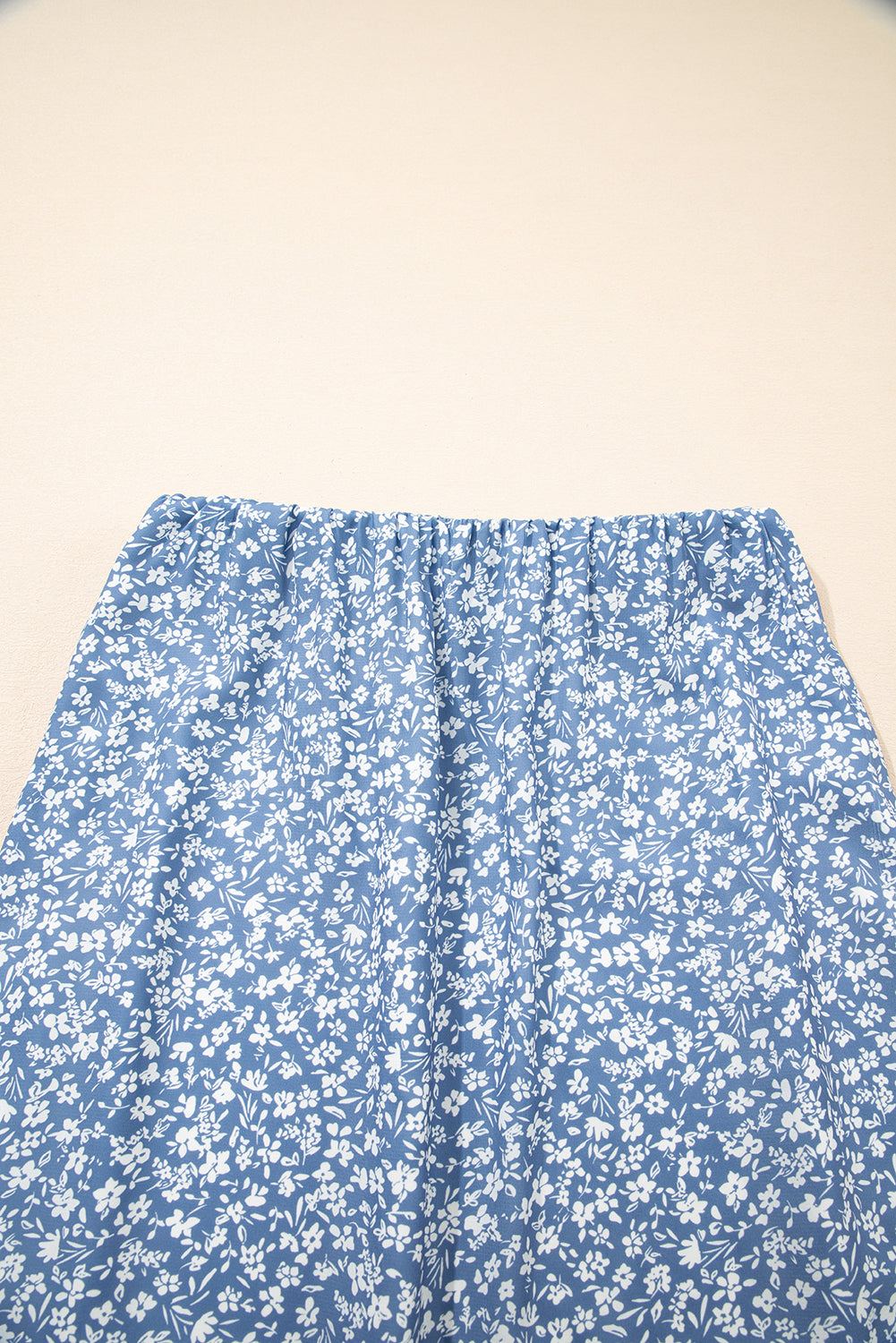 Boho Floral High Waist Side Split Maxi Skirt