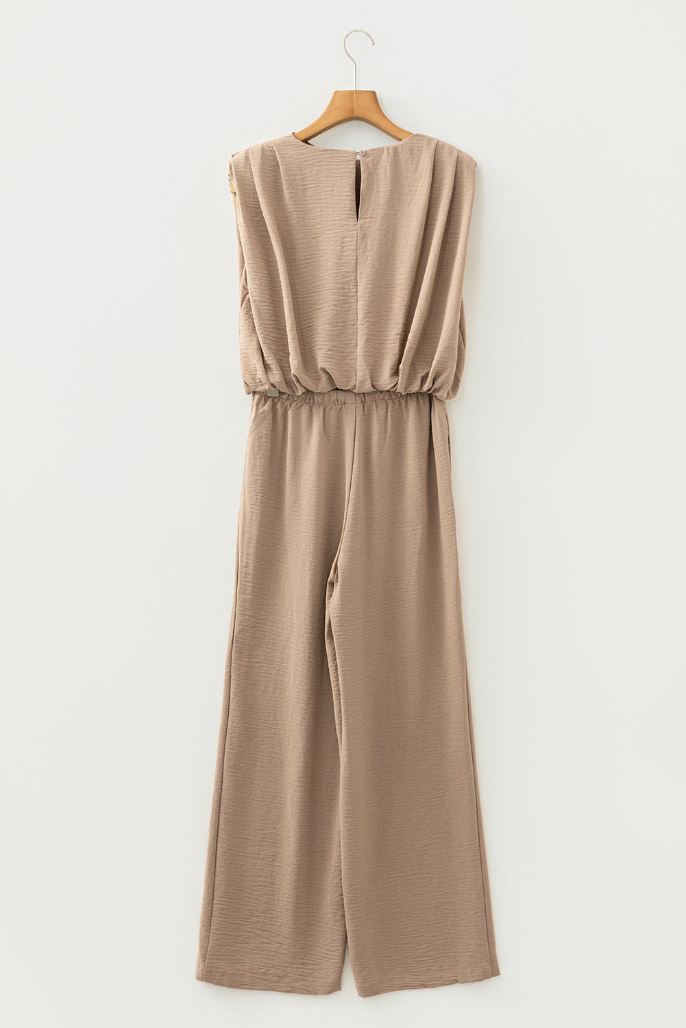 Solid Keyhole Puffy Tank and Pants Set