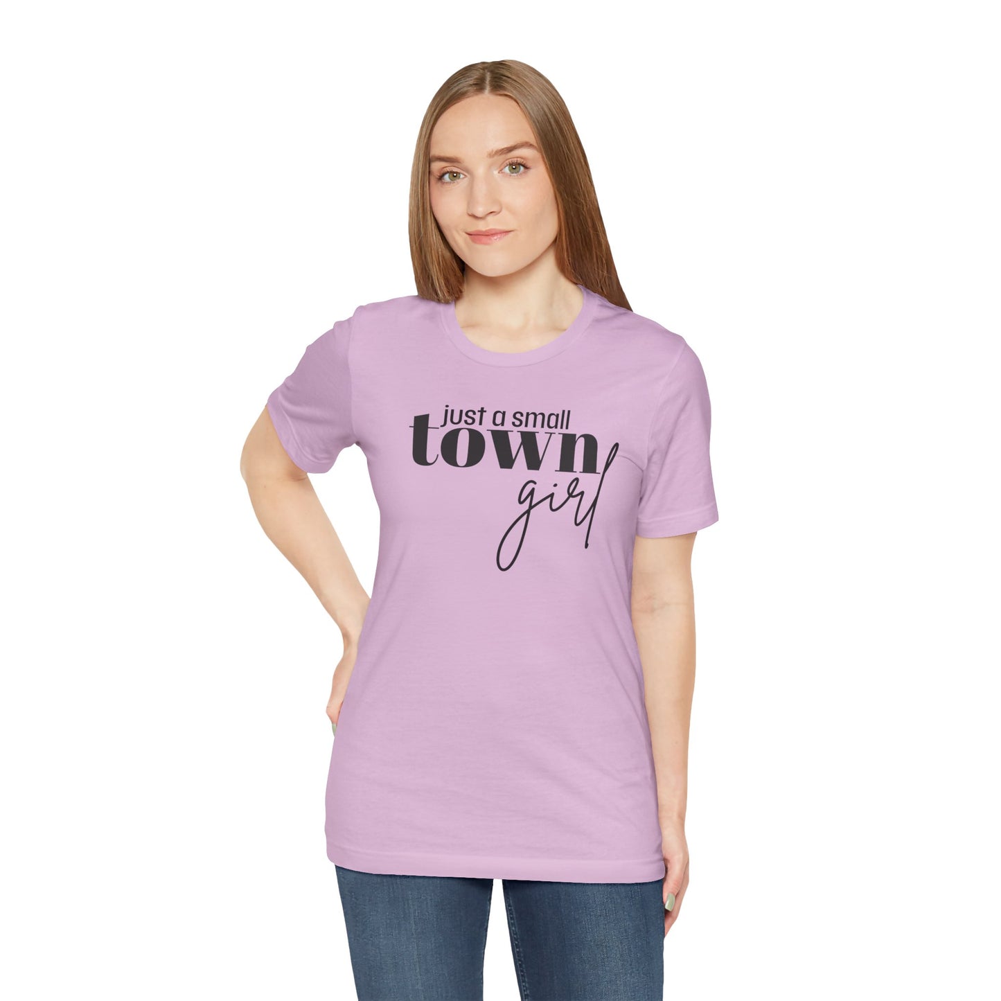 Just a Small Town Girl Tee, Cozy Cotton Shirt Gift, Casual Summer Apparel, Perfect for Birthdays, Country Music Lover Top