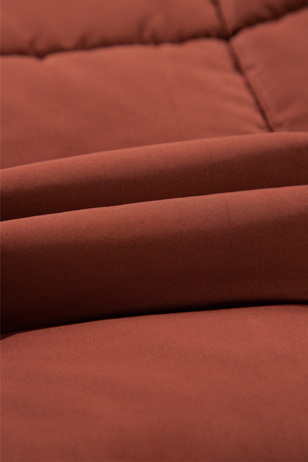 Solid Quilted Stand-Neck Zip-Up Buttoned  Puffer Coat