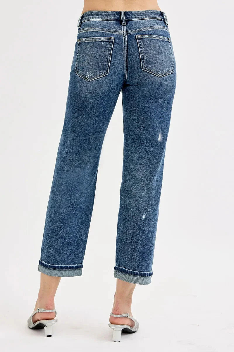 Low-Rise Crop Boyfriend RISEN Jeans – Full & Plus Size