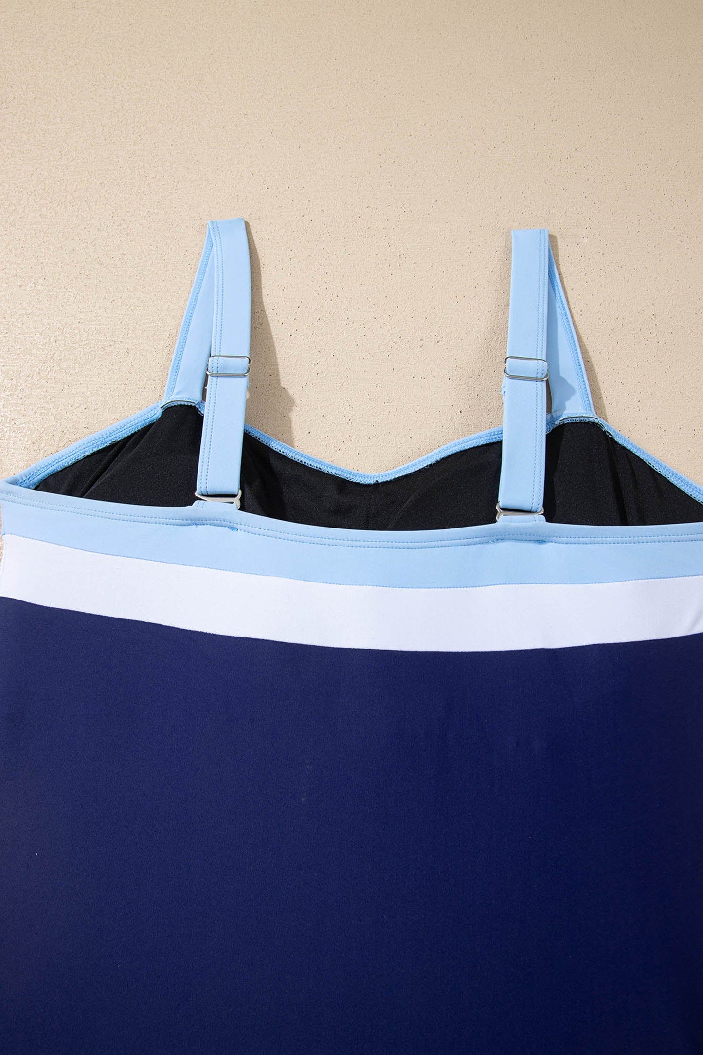 Colorblock Square Neckline One-Piece Swimsuit