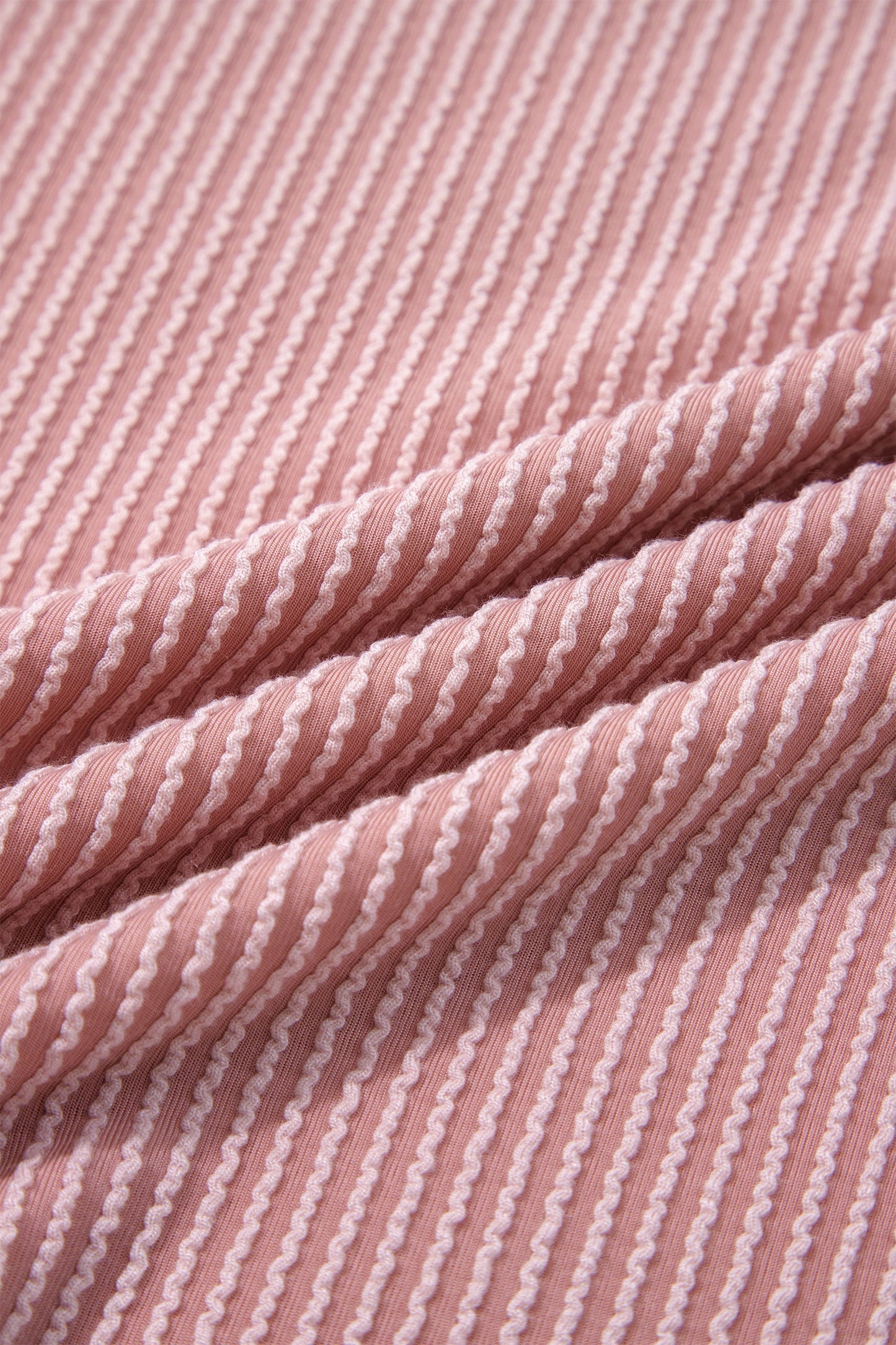 Plus Size Colorblock Corded Knit Ruffle Sleeve Blouse