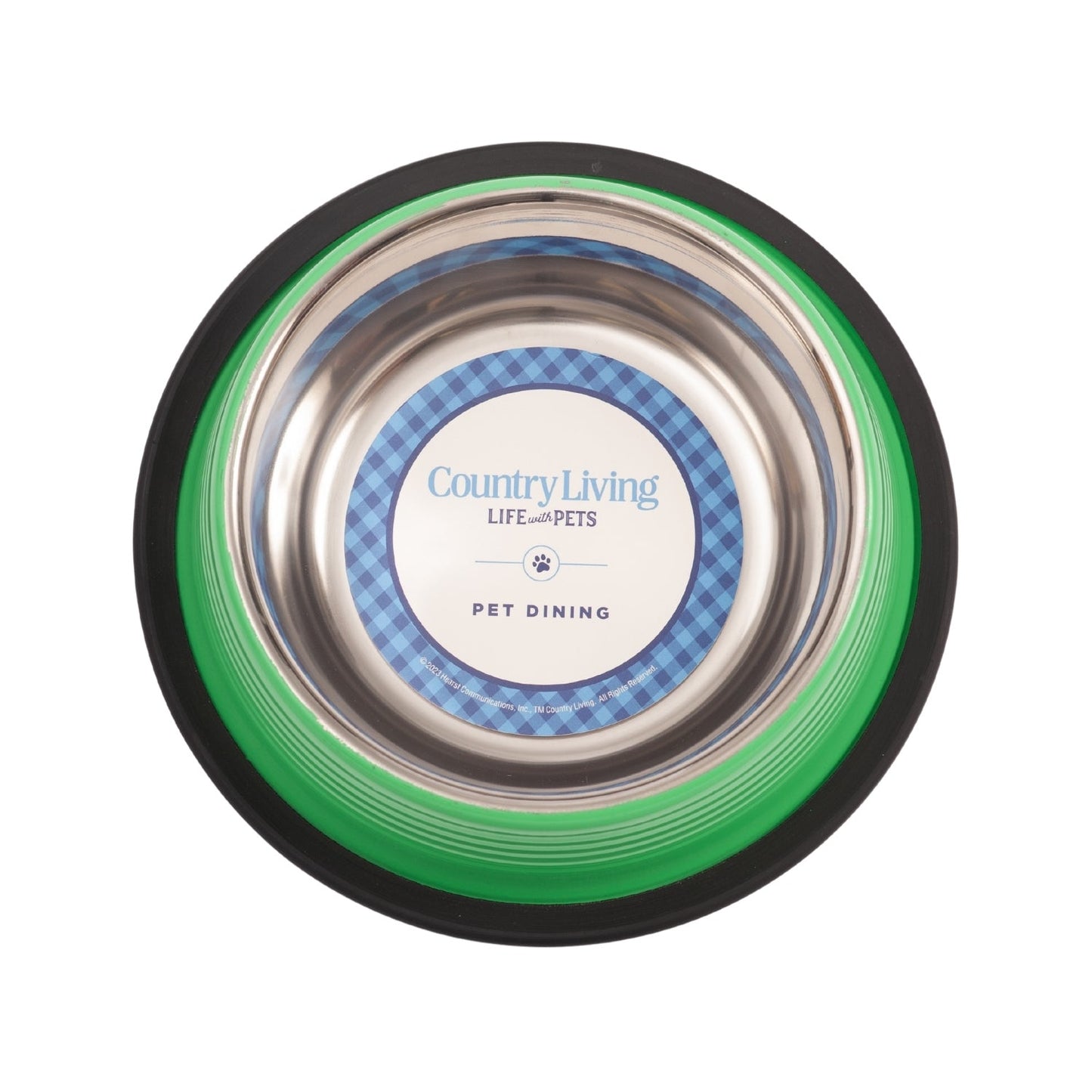 Country Living Set of 2 Ribbed Non-Slip Pet Bowls – Irish Green