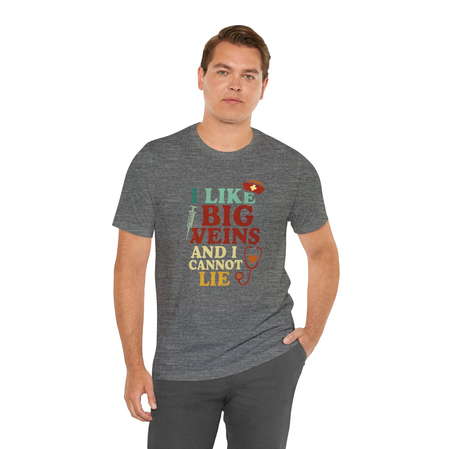 Humorous Medical Tee: I Like Big Veins and I Cannot Lie, Fun Gift for Healthcare Workers, Medical Humor Shirt, Perfect for Birthdays, [...]