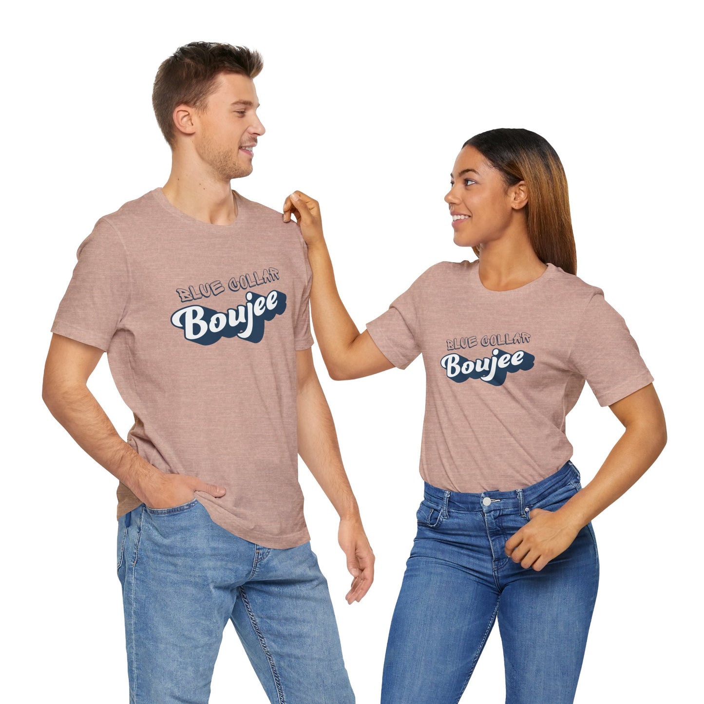 Boujee Blue Collar Unisex Tee, Trendy Graphic Shirt, Casual Wear, Gift for Him/Her, Fun Attire for Themed Parties