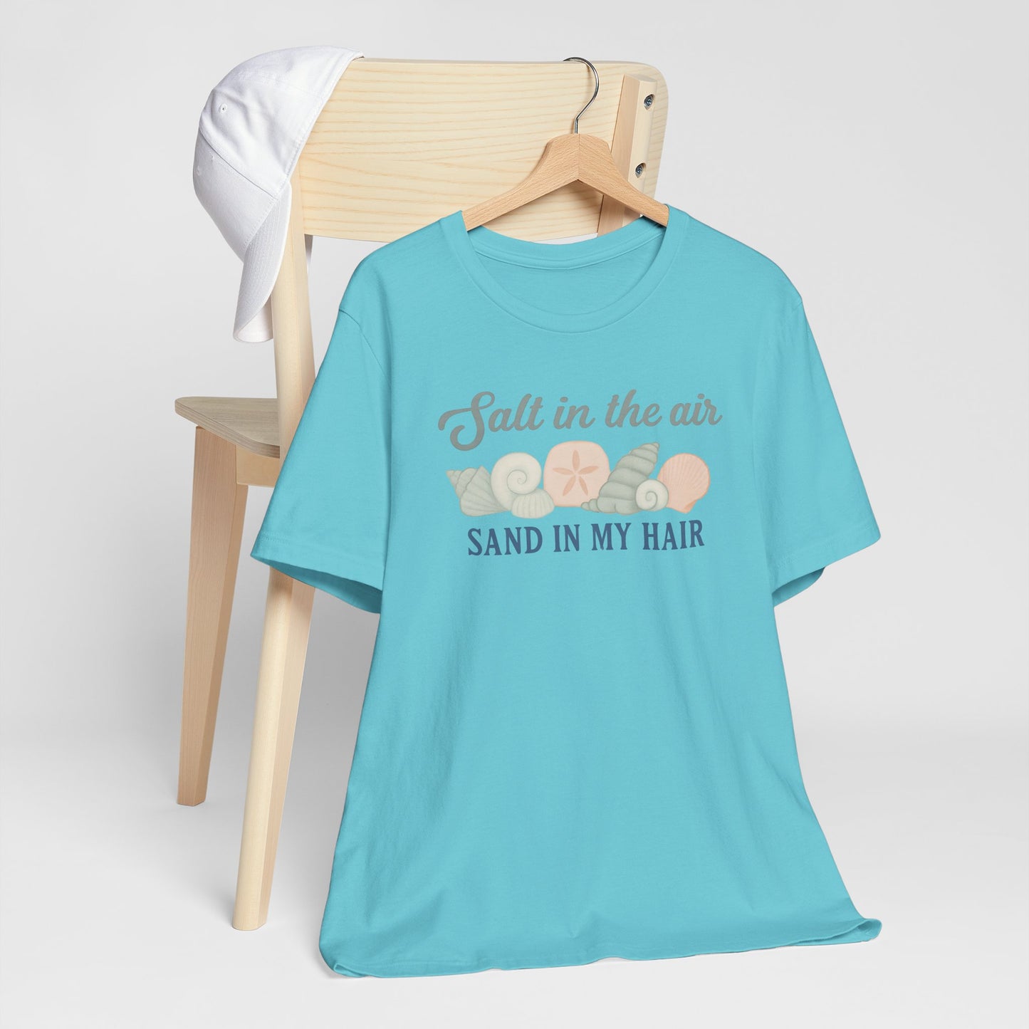 Salt in the Air, Sand in My Hair Unisex Tee | Beach Vibes Shirt, Summer Tee, Vacation Shirt, Nautical Gift, Bohemian Style