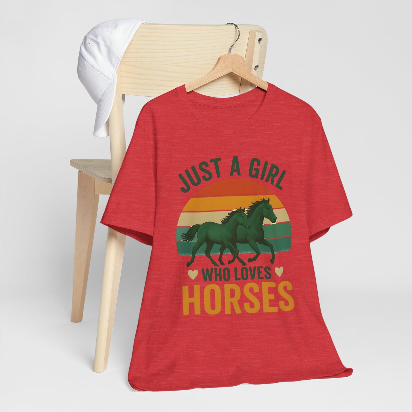 Just a Girl Who Loves Horses Tee | Horse Lover Shirt, Equestrian Gift, Casual Summer Tee, Birthday Present, Gift for Horse Girls