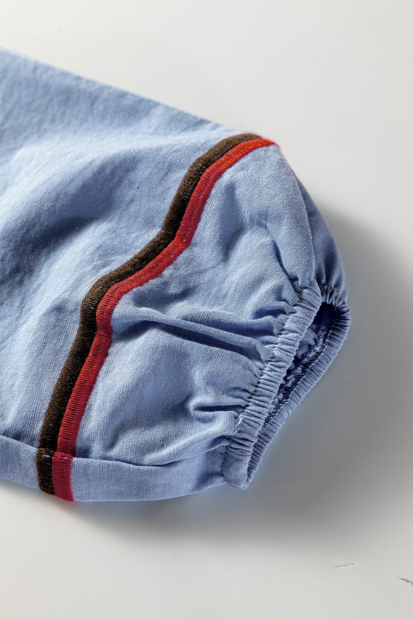 Floral Embroidered Tassel-Tie Puff Sleeve Blouse