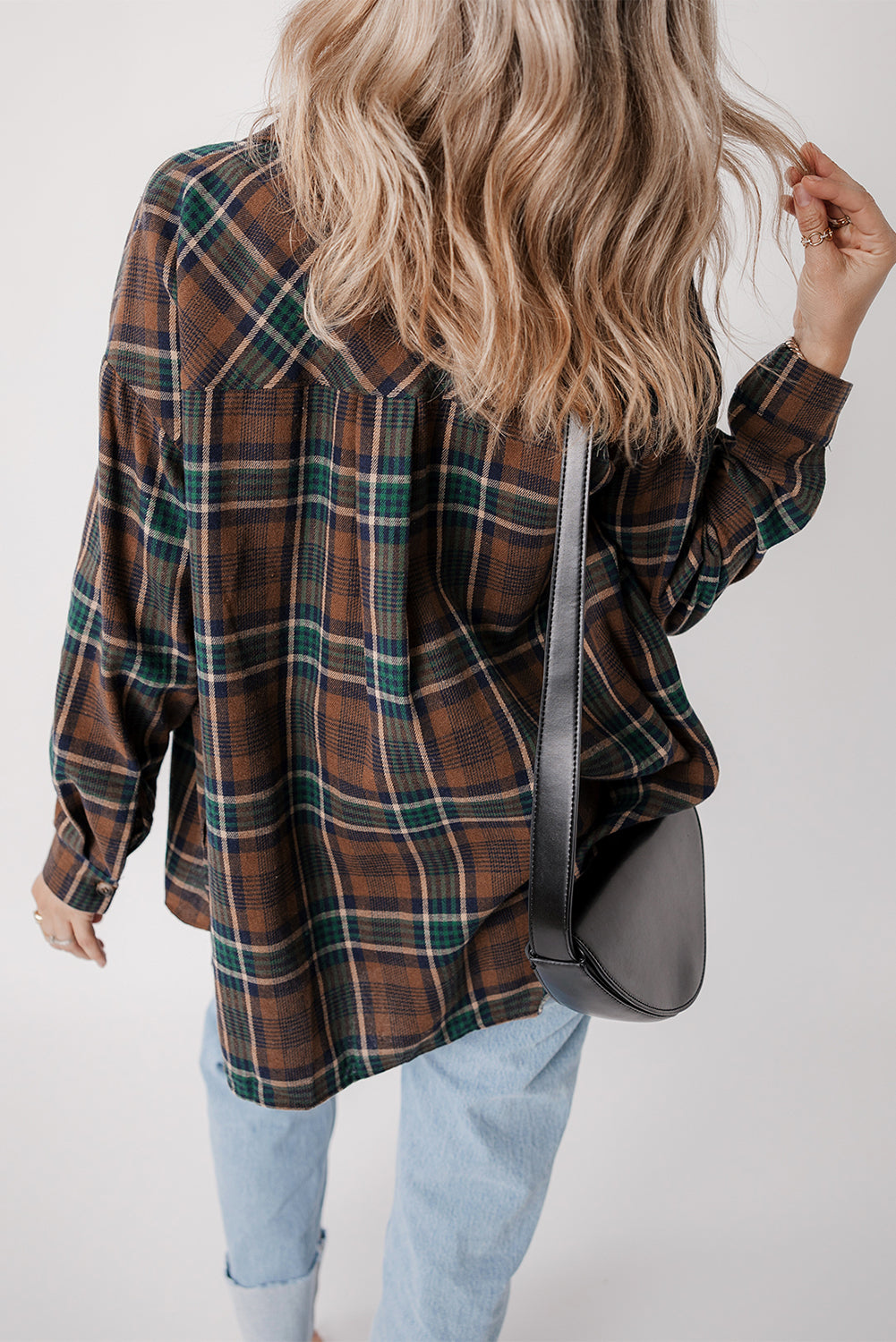 Plaid Button-Up Chest Pocket Shacket