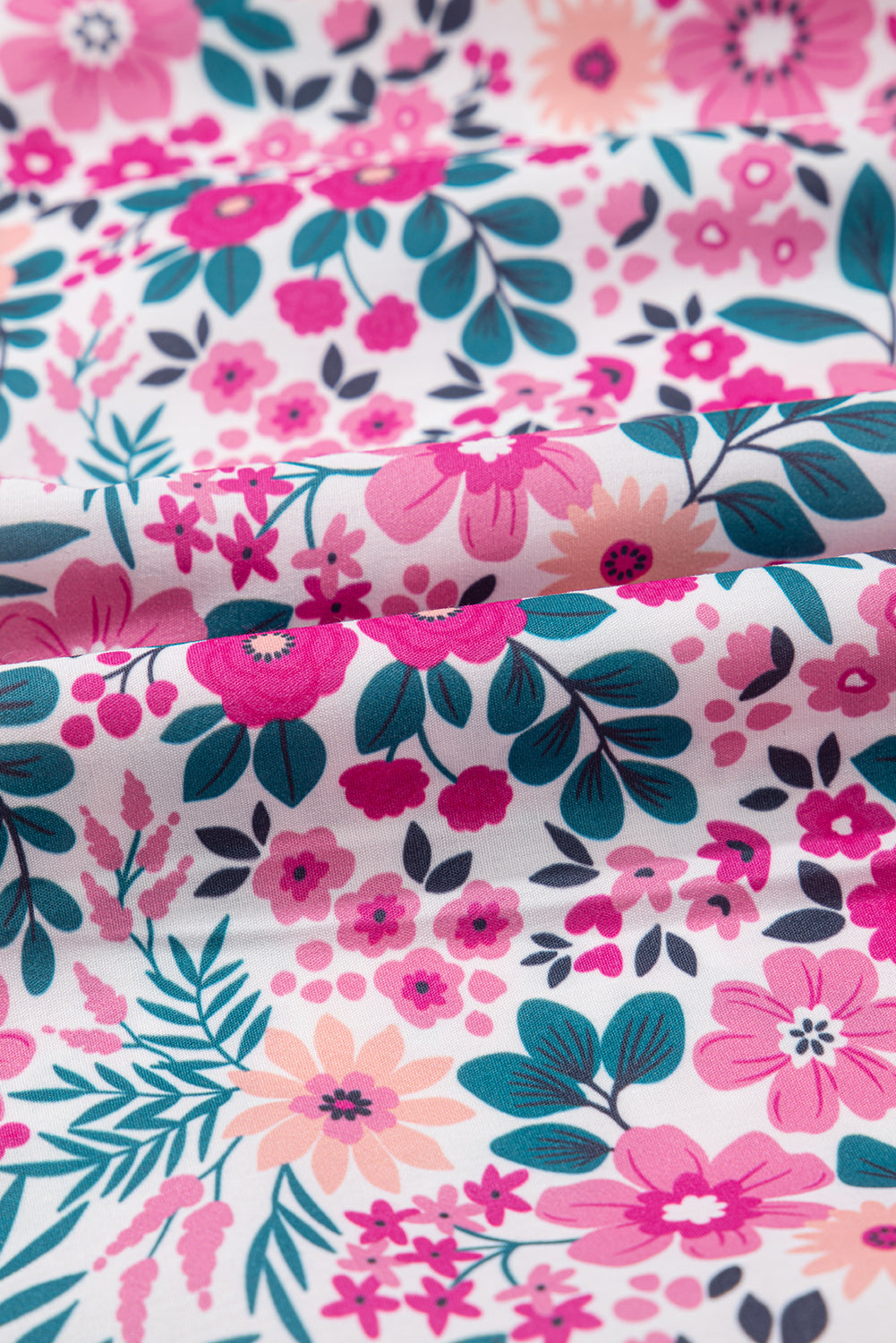 Floral Collared Half-Placket Short Sleeve Mini Dress