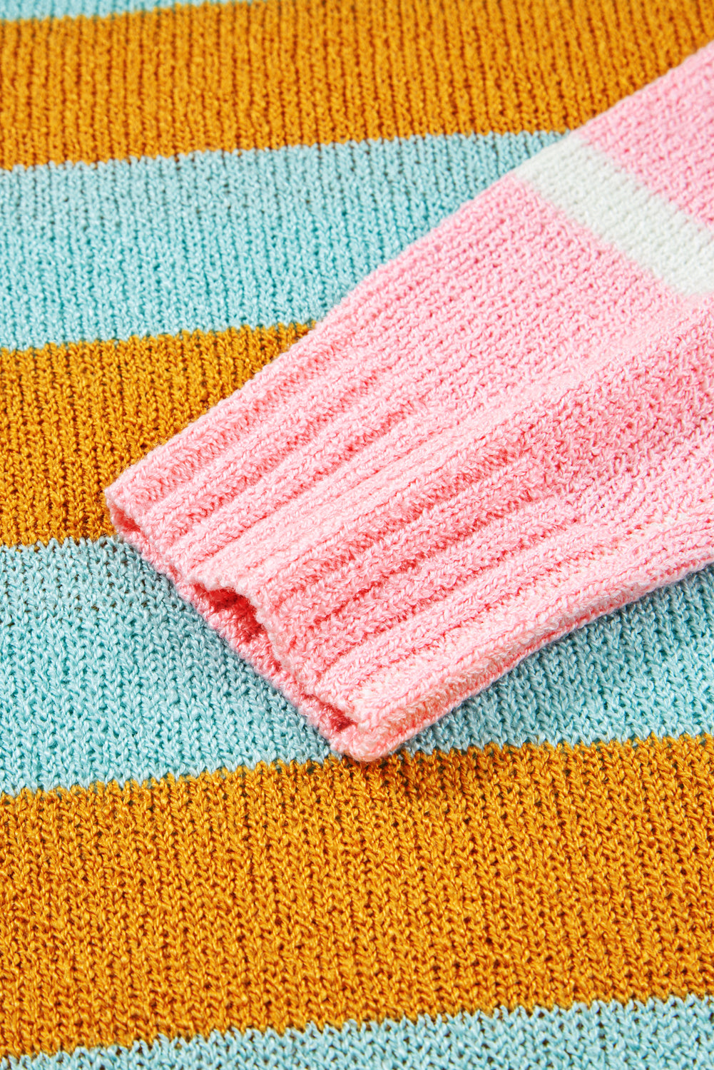 Stripe Colorblock Long Sleeve Sweater