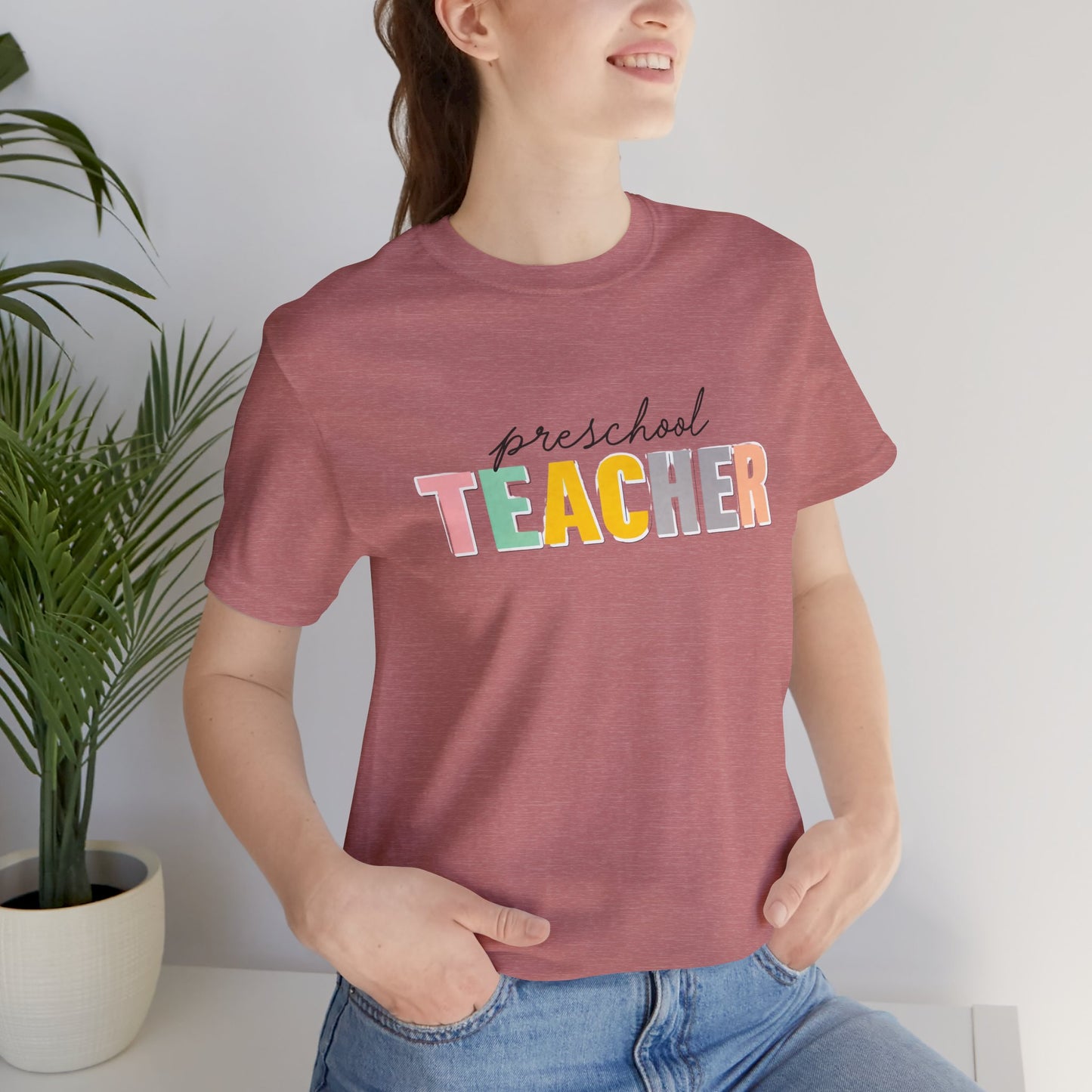 Preschool Teacher Tee, Cute Teacher Shirt, Gift for Educators, Teacher Appreciation, Back to School, Unisex T-Shirt