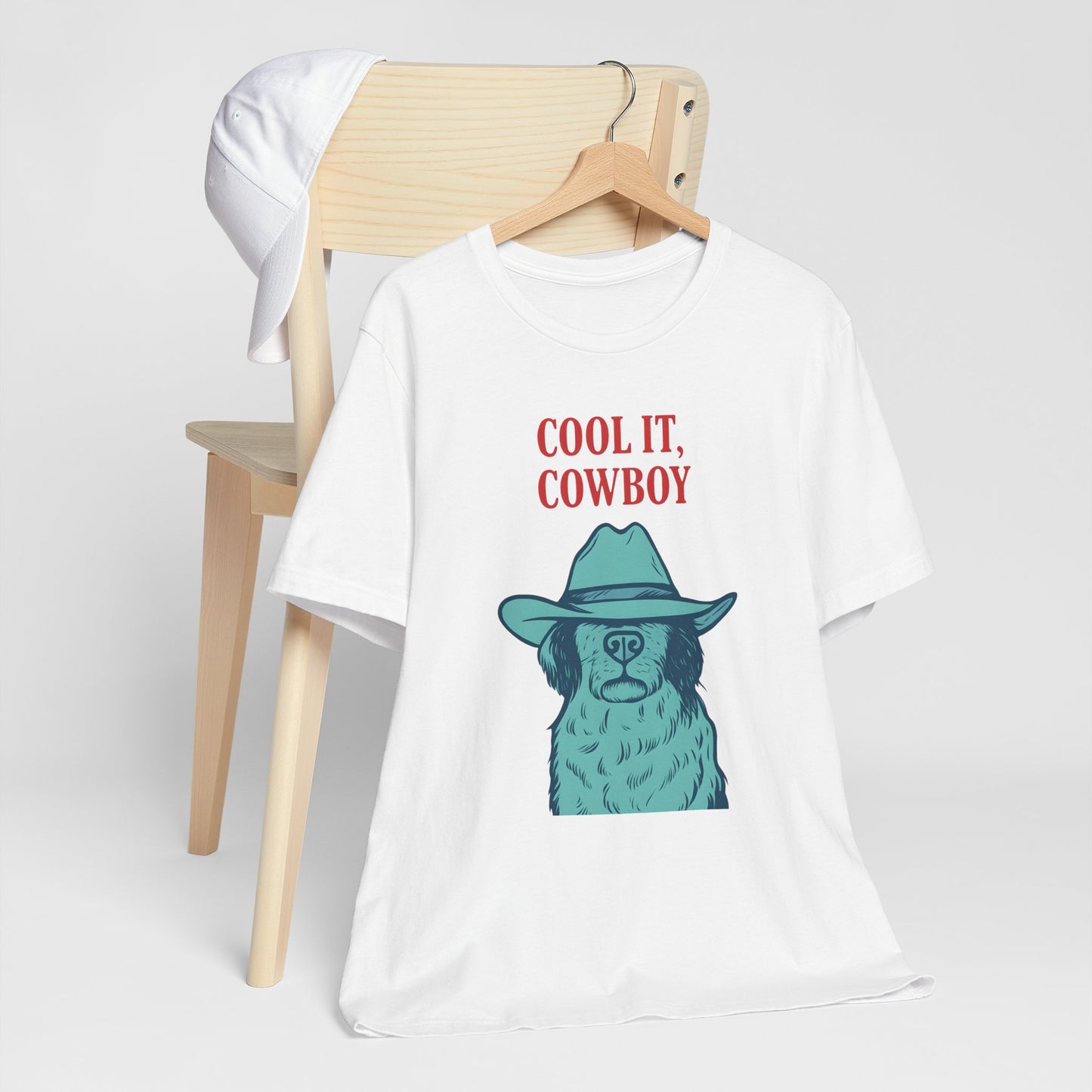 Cool It, Cowboy Unisex Tee - Fun Graphic T-Shirt for Dog Lovers, Birthday Gift, Country Style Fashion, Casual Wear