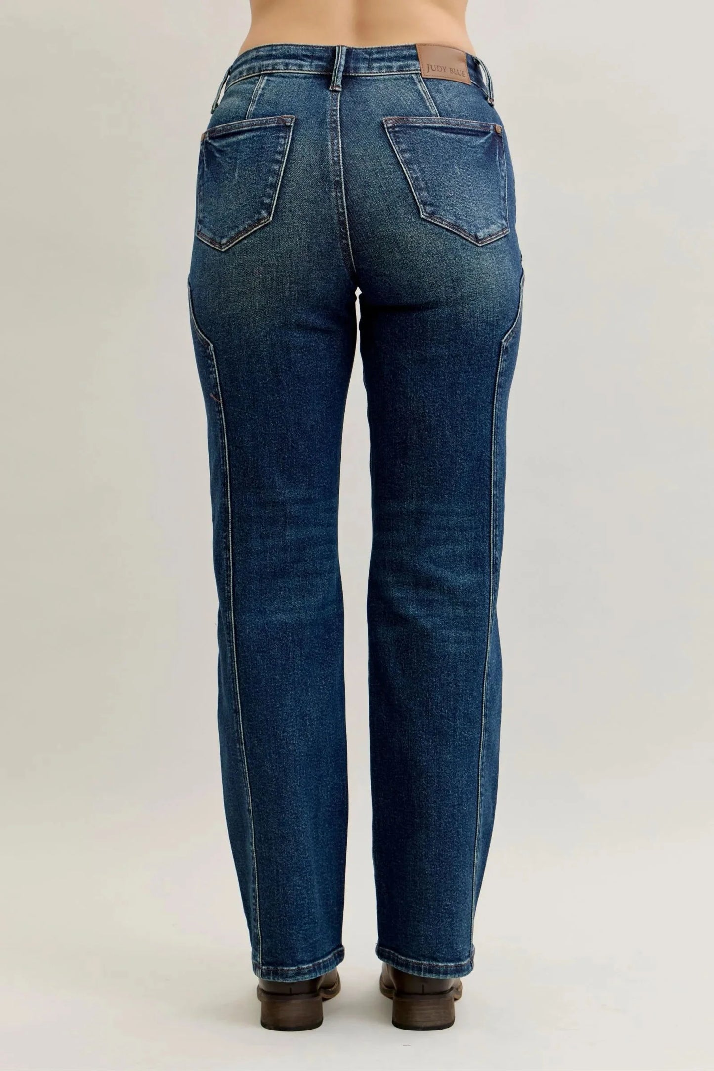 Plus Size Seam Detailed Straight Leg Judy Blue Jeans