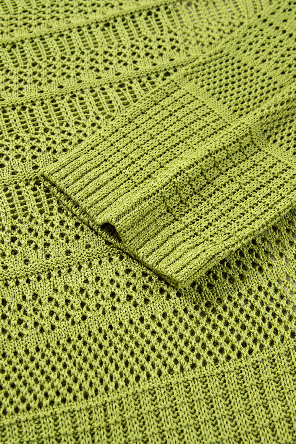 Crochet Knit Oversize Open Front Cardigan