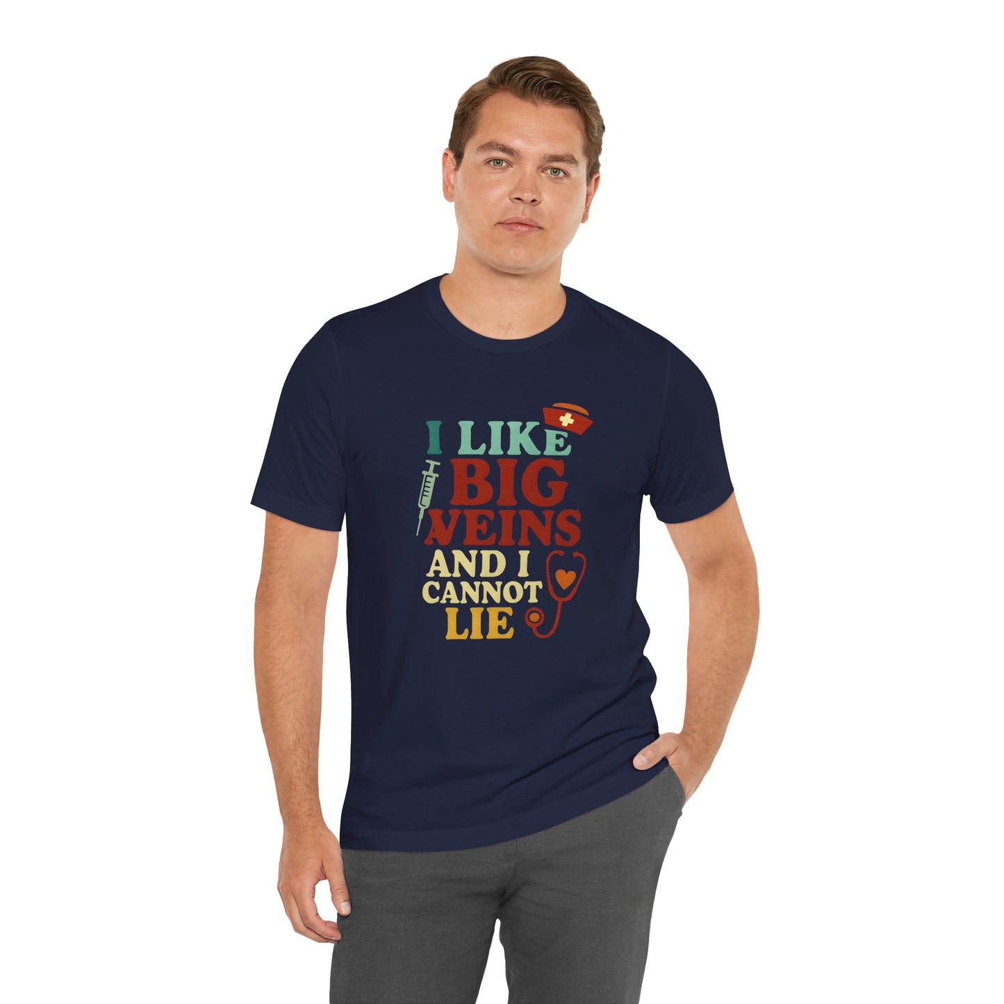 Humorous Medical Tee: I Like Big Veins and I Cannot Lie, Fun Gift for Healthcare Workers, Medical Humor Shirt, Perfect for Birthdays, [...]