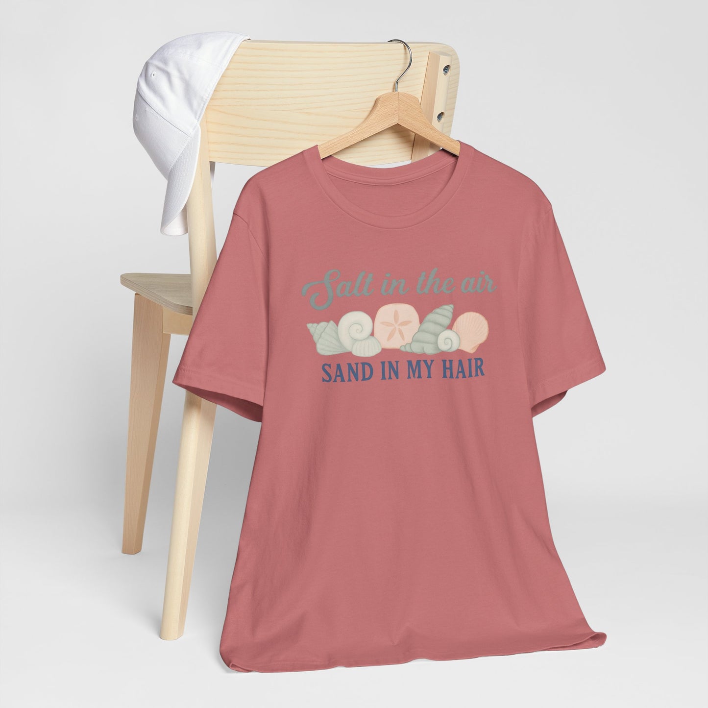 Salt in the Air, Sand in My Hair Unisex Tee | Beach Vibes Shirt, Summer Tee, Vacation Shirt, Nautical Gift, Bohemian Style