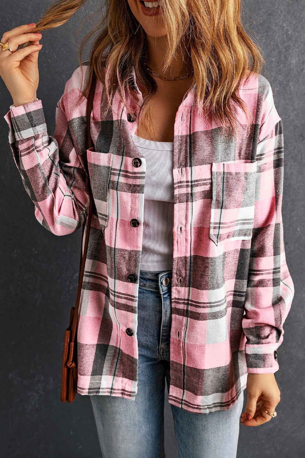 Plaid Patch Pocket Buttoned Shirt